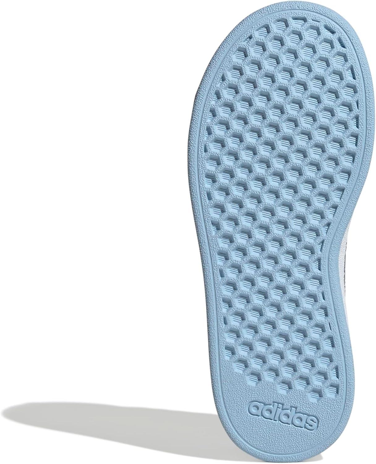 imageadidas Kids Grand Court 20 Elastic Lace ampamp Strap ShoesPreloved InkWhiteClear Sky