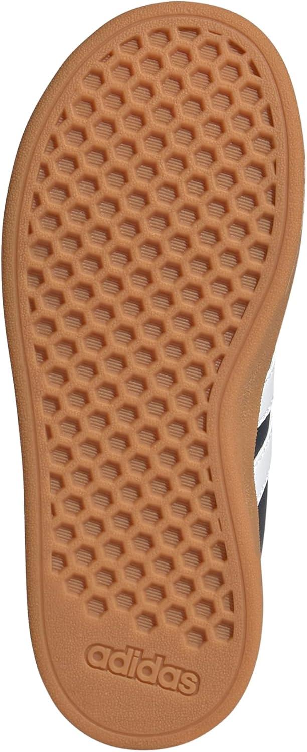 imageadidas Kids Grand Court 20 Elastic Lace ampamp Strap ShoesShadow NavyWhiteGum