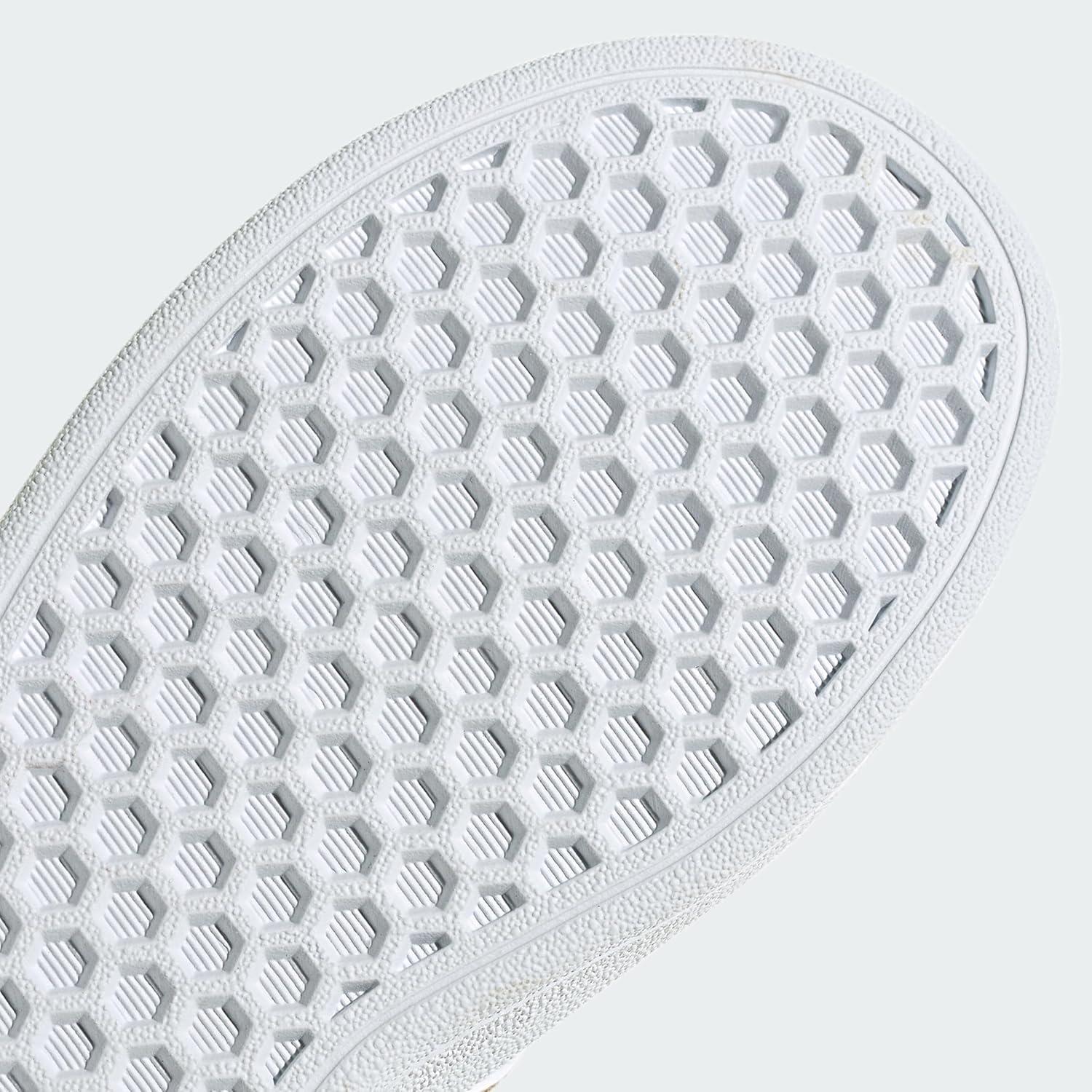 imageadidas Kids Grand Court 20 Elastic Lace ampamp Strap ShoesWhiteMagic BeigeMatte Gold