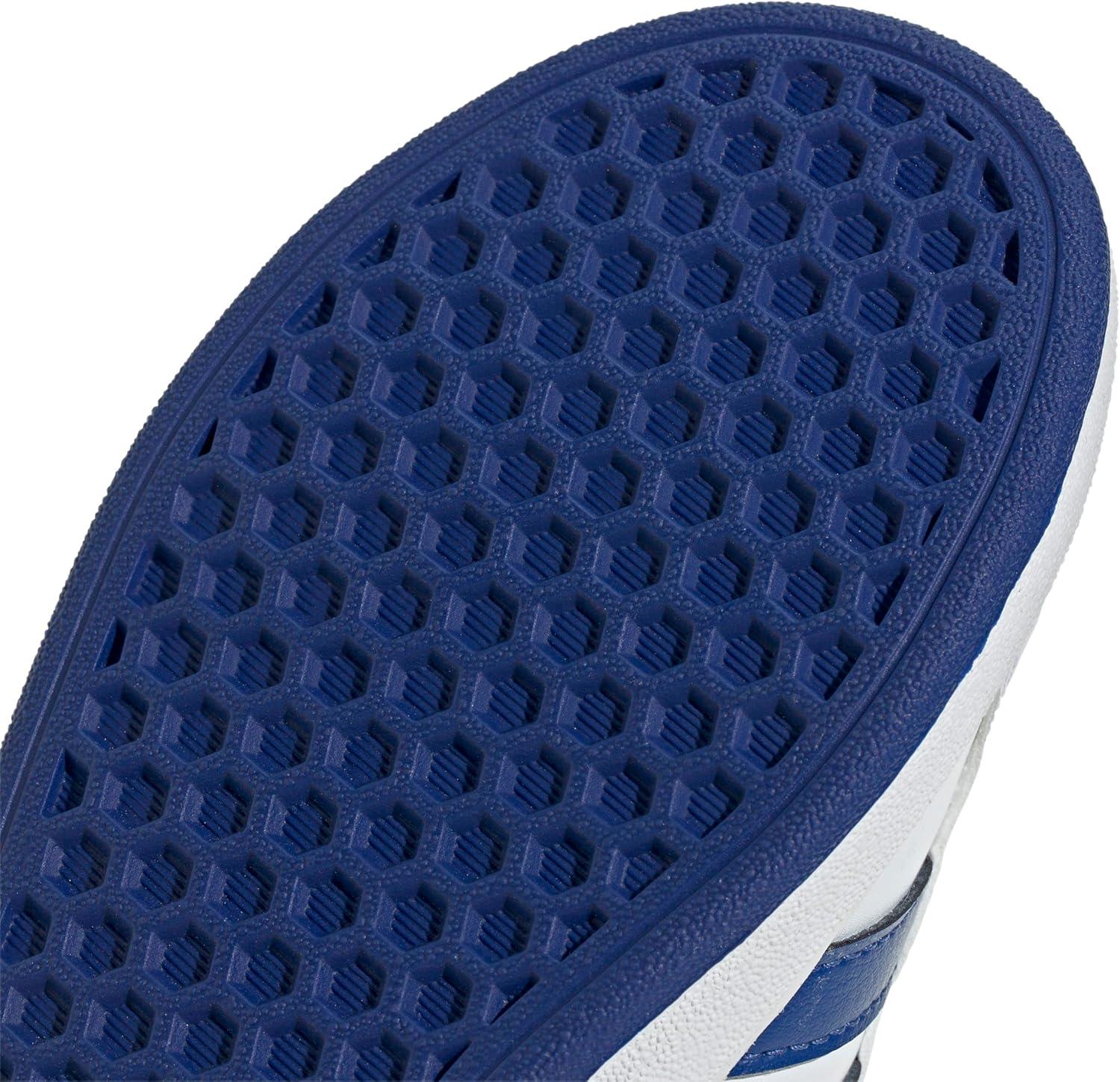 imageadidas Kids Grand Court 20 Elastic Lace ampamp Strap ShoesWhiteTeam Royal BlueBlack