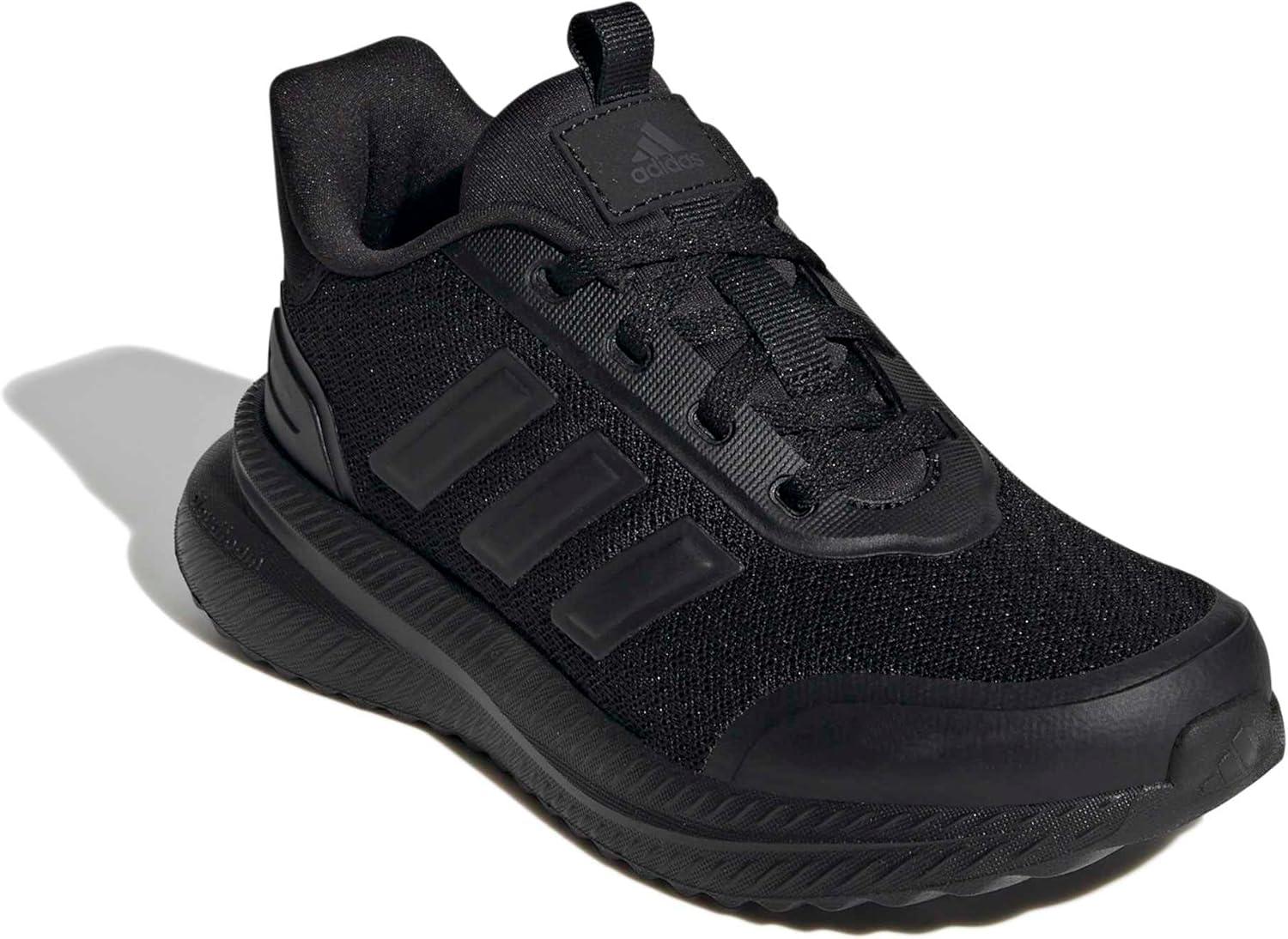 imageadidas Kids XPLR Path Elastic Lace ampamp Strap ShoesBlackBlackCarbon