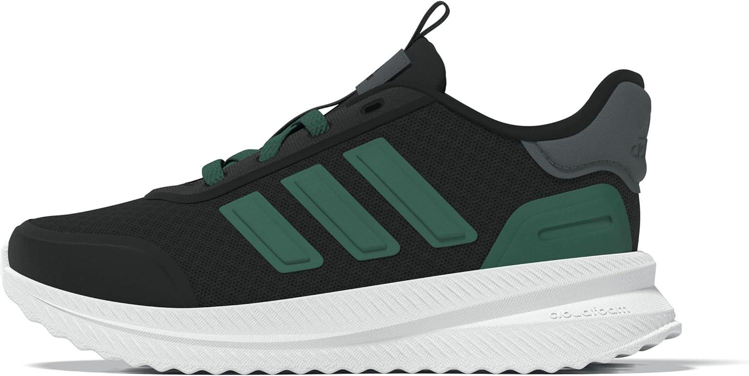 imageadidas Kids XPLR Path Elastic Lace ampamp Strap ShoesBlackCollegiate GreenGrey