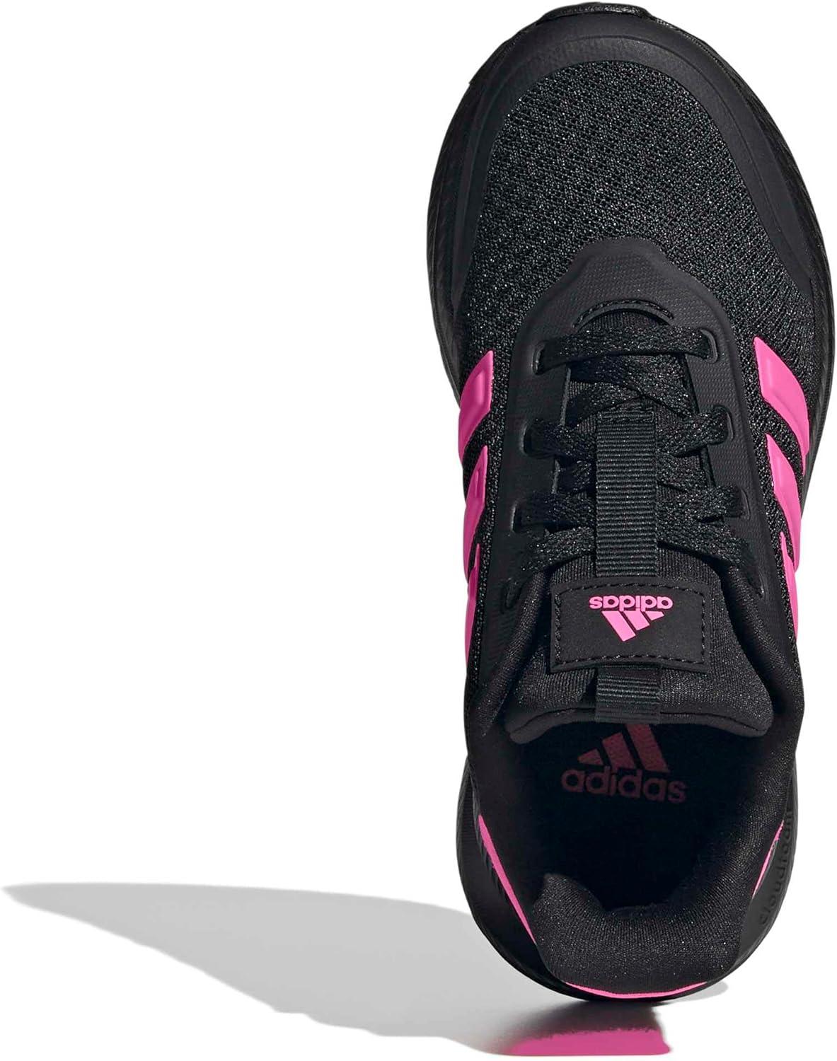 imageadidas Kids XPLR Path Elastic Lace ampamp Strap ShoesBlackLucid PinkBlack