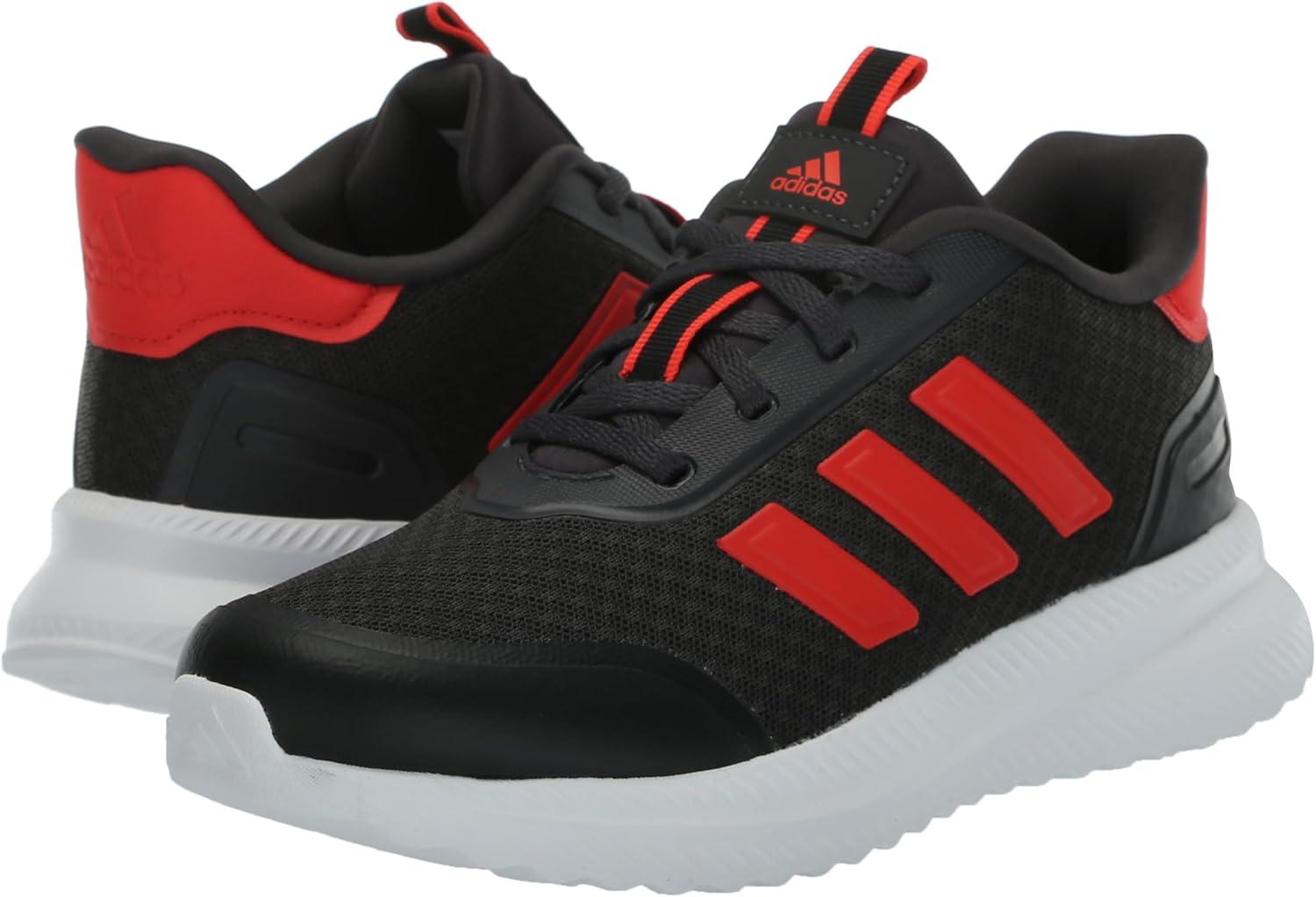 imageadidas Kids XPLR Path Elastic Lace ampamp Strap ShoesCarbonBright RedWhite
