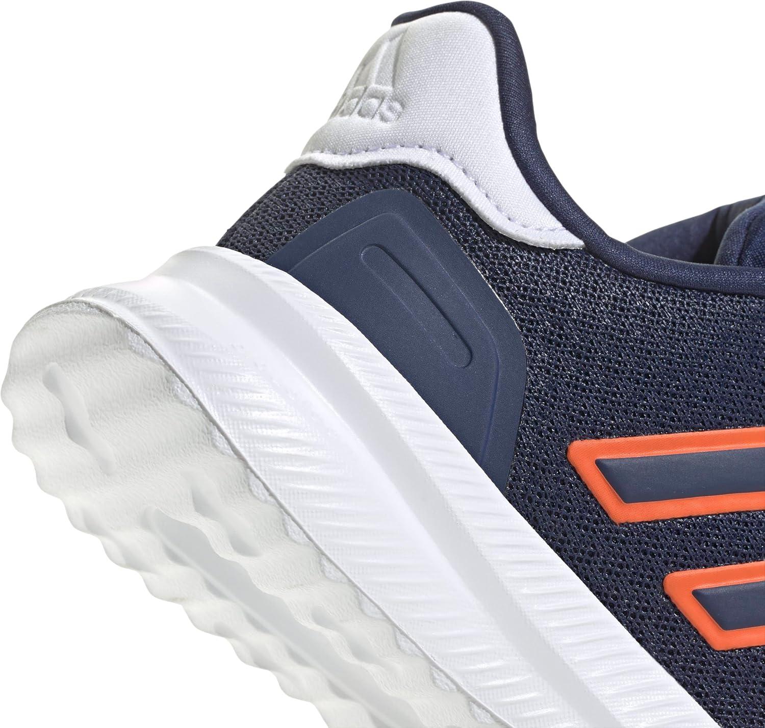 imageadidas Kids XPLR Path Elastic Lace ampamp Strap ShoesDark BlueSemi Impact OrangeWhite