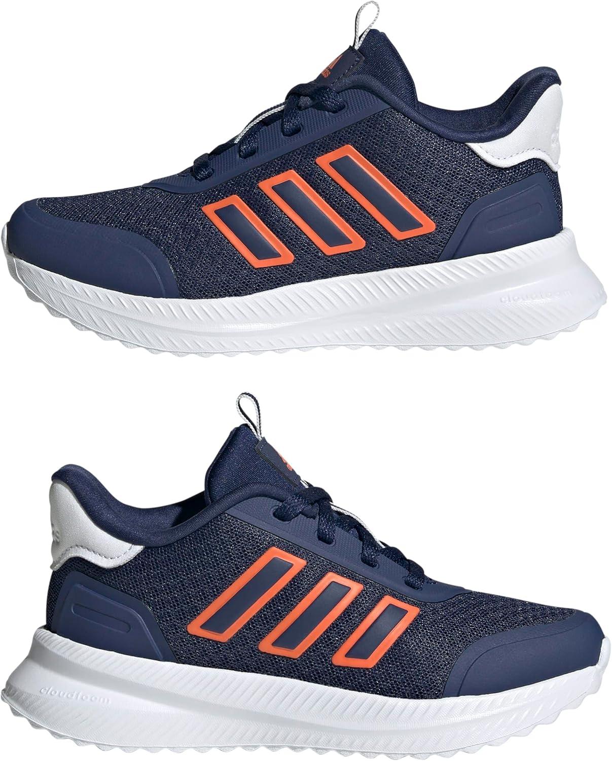 imageadidas Kids XPLR Path Elastic Lace ampamp Strap ShoesDark BlueSemi Impact OrangeWhite