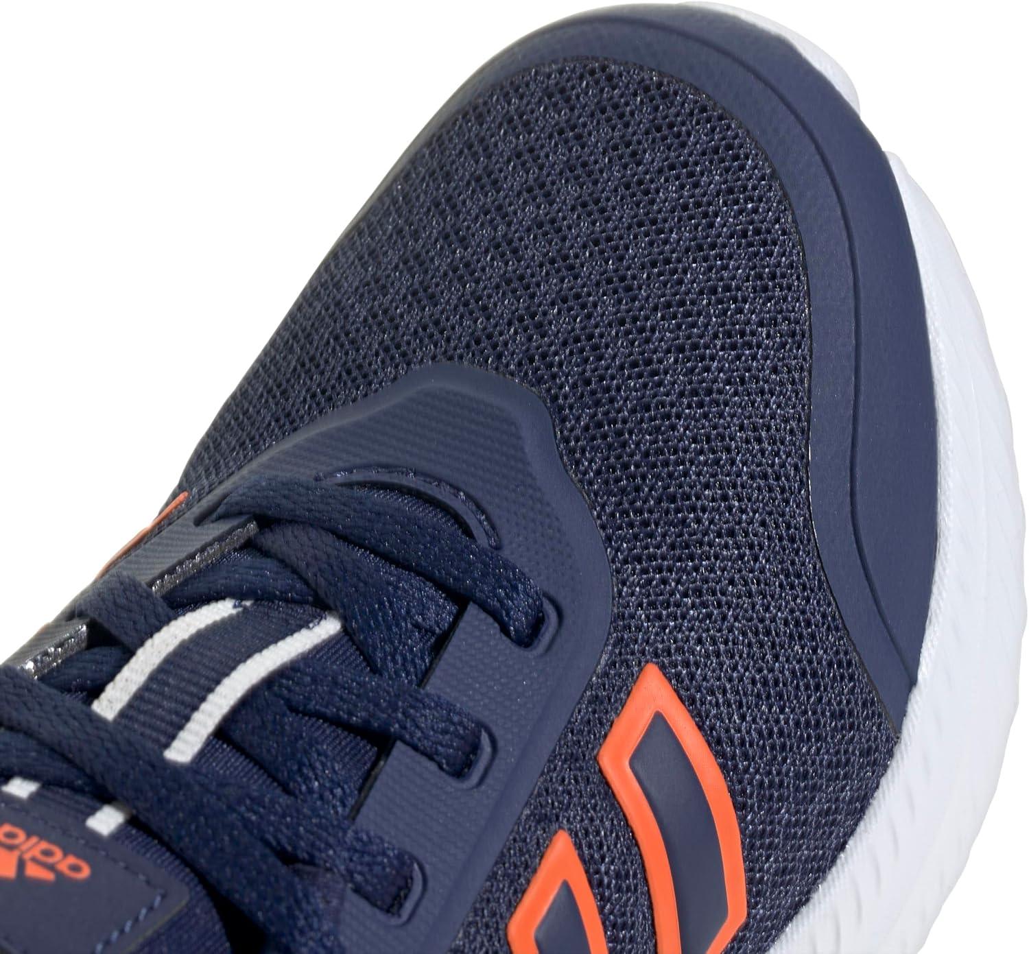 imageadidas Kids XPLR Path Elastic Lace ampamp Strap ShoesDark BlueSemi Impact OrangeWhite