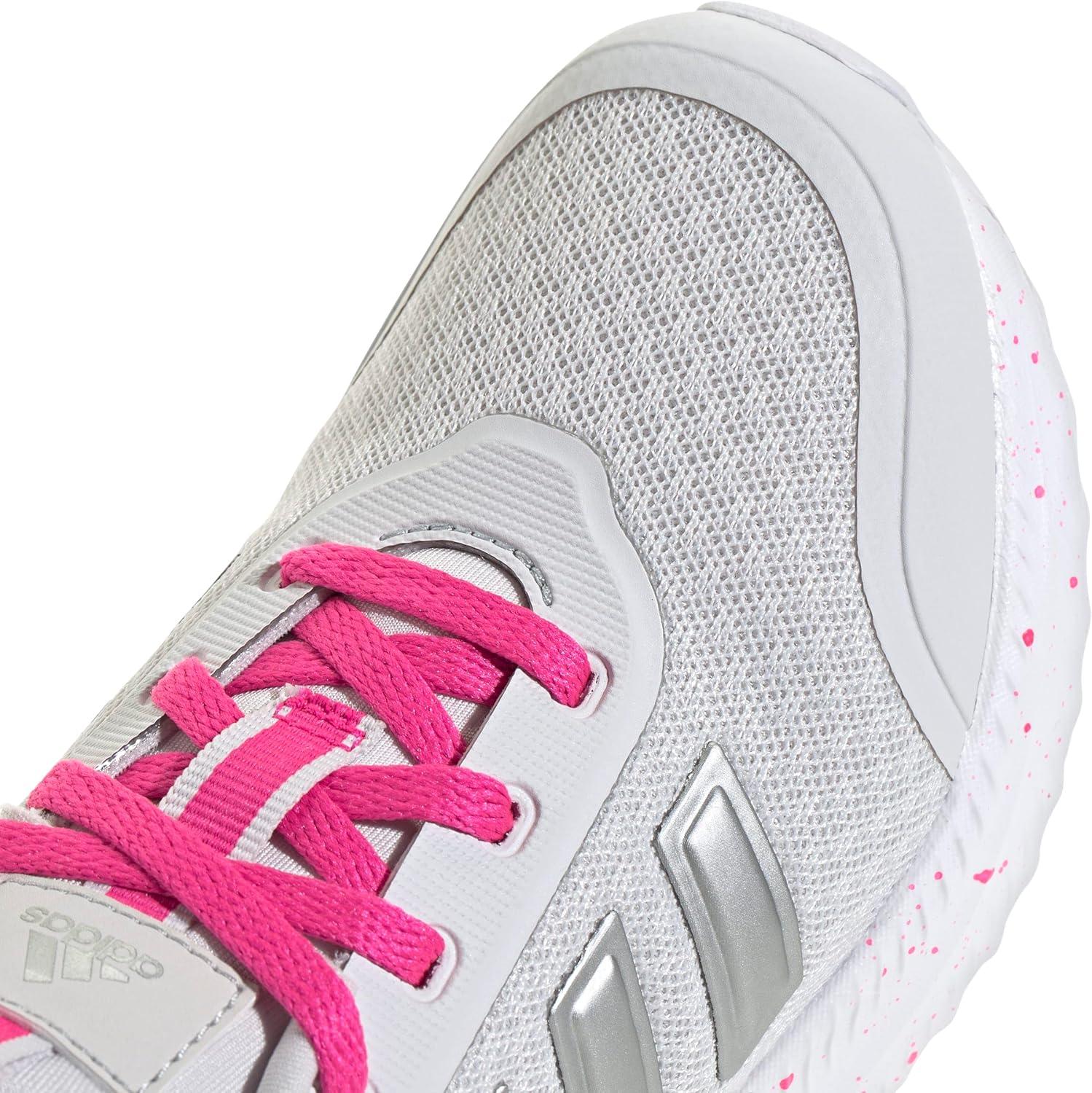 imageadidas Kids XPLR Path Elastic Lace ampamp Strap ShoesDash GreySilver MetallicShock Pink