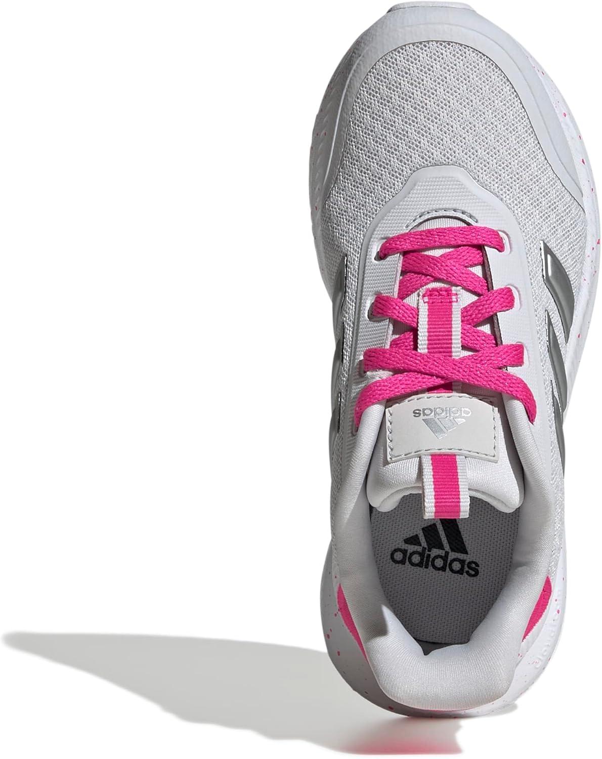 imageadidas Kids XPLR Path Elastic Lace ampamp Strap ShoesDash GreySilver MetallicShock Pink