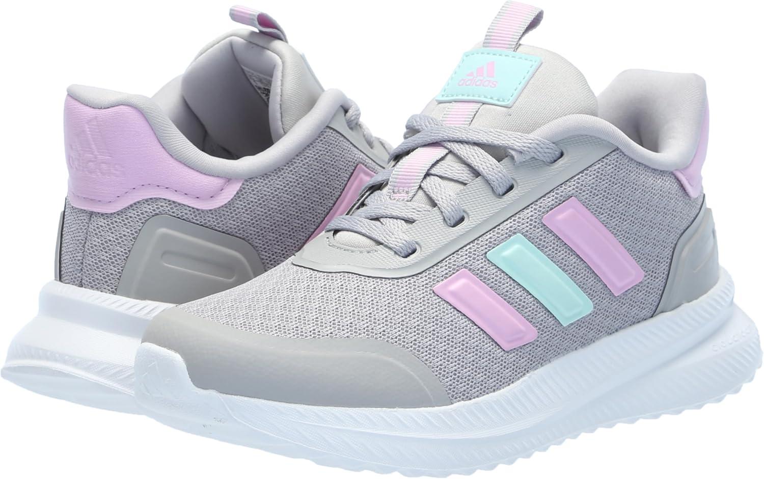 imageadidas Kids XPLR Path Elastic Lace ampamp Strap ShoesGreyBliss LilacSemi Flash Aqua