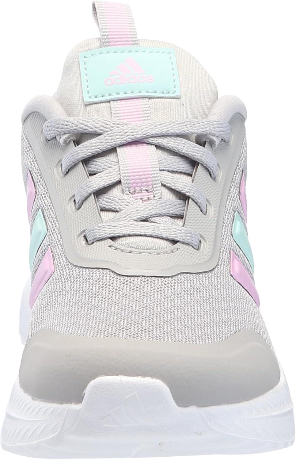 imageadidas Kids XPLR Path Elastic Lace ampamp Strap ShoesGreyBliss LilacSemi Flash Aqua