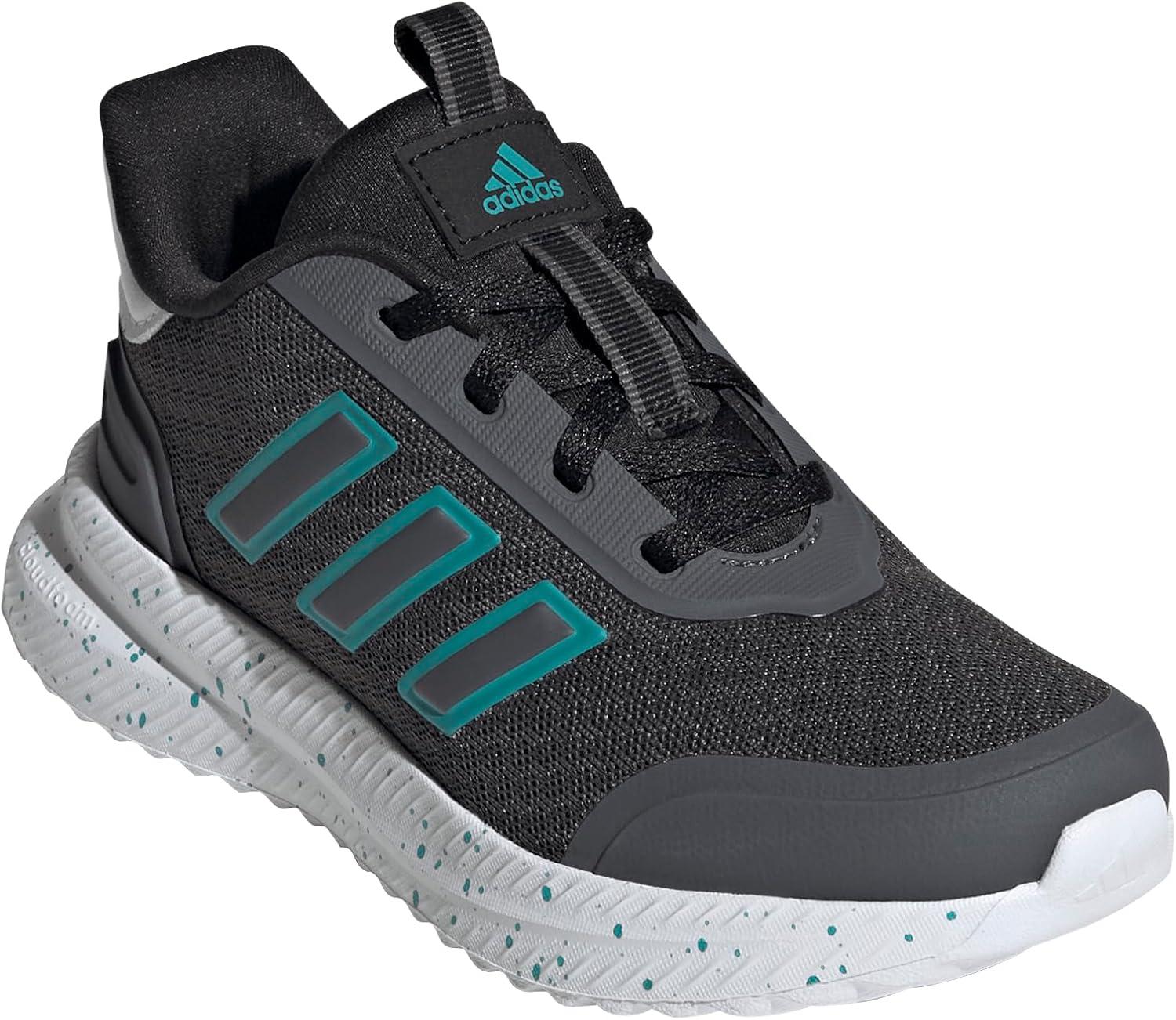 imageadidas Kids XPLR Path Elastic Lace ampamp Strap ShoesGreyPure TealBlack