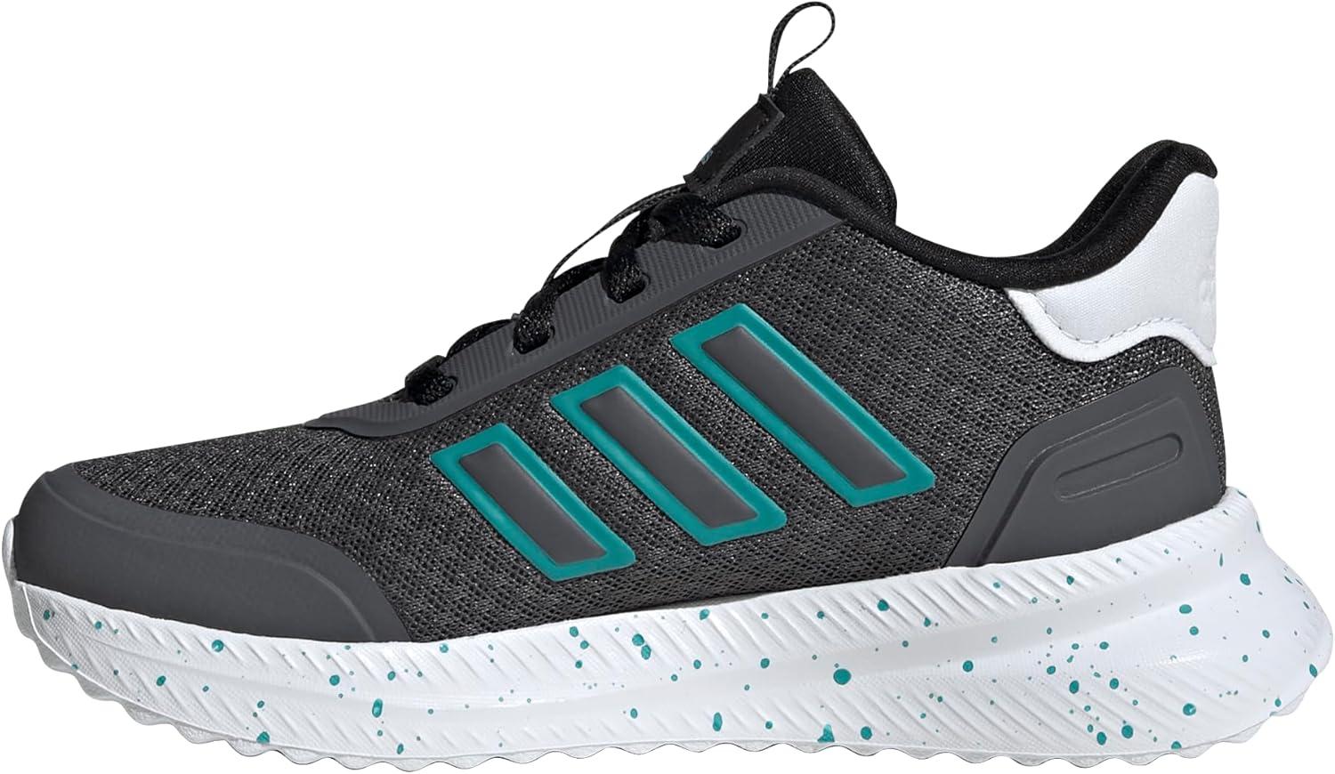 imageadidas Kids XPLR Path Elastic Lace ampamp Strap ShoesGreyPure TealBlack