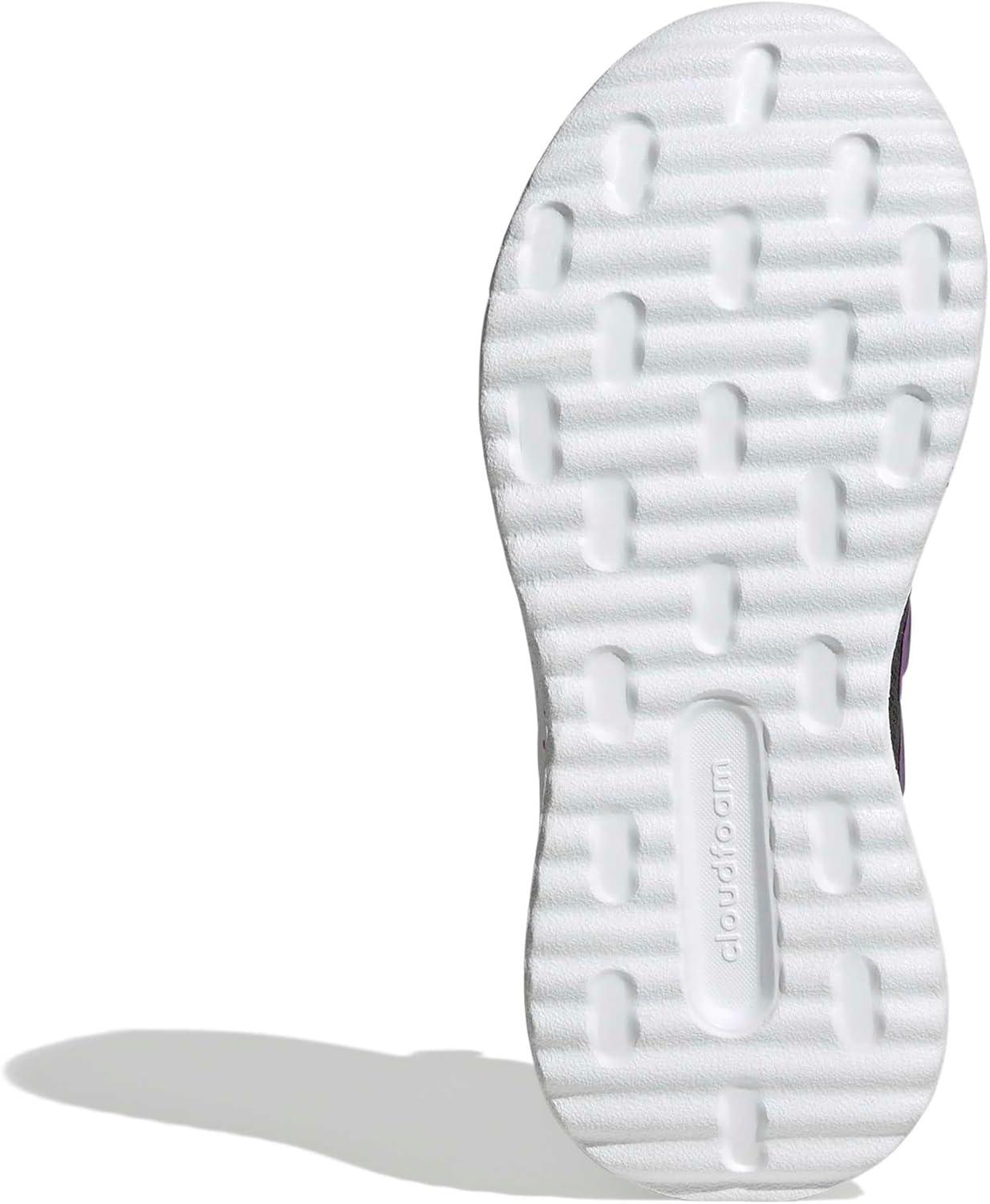 imageadidas Kids XPLR Path Elastic Lace ampamp Strap ShoesGreyPurple BurstIron Metallic