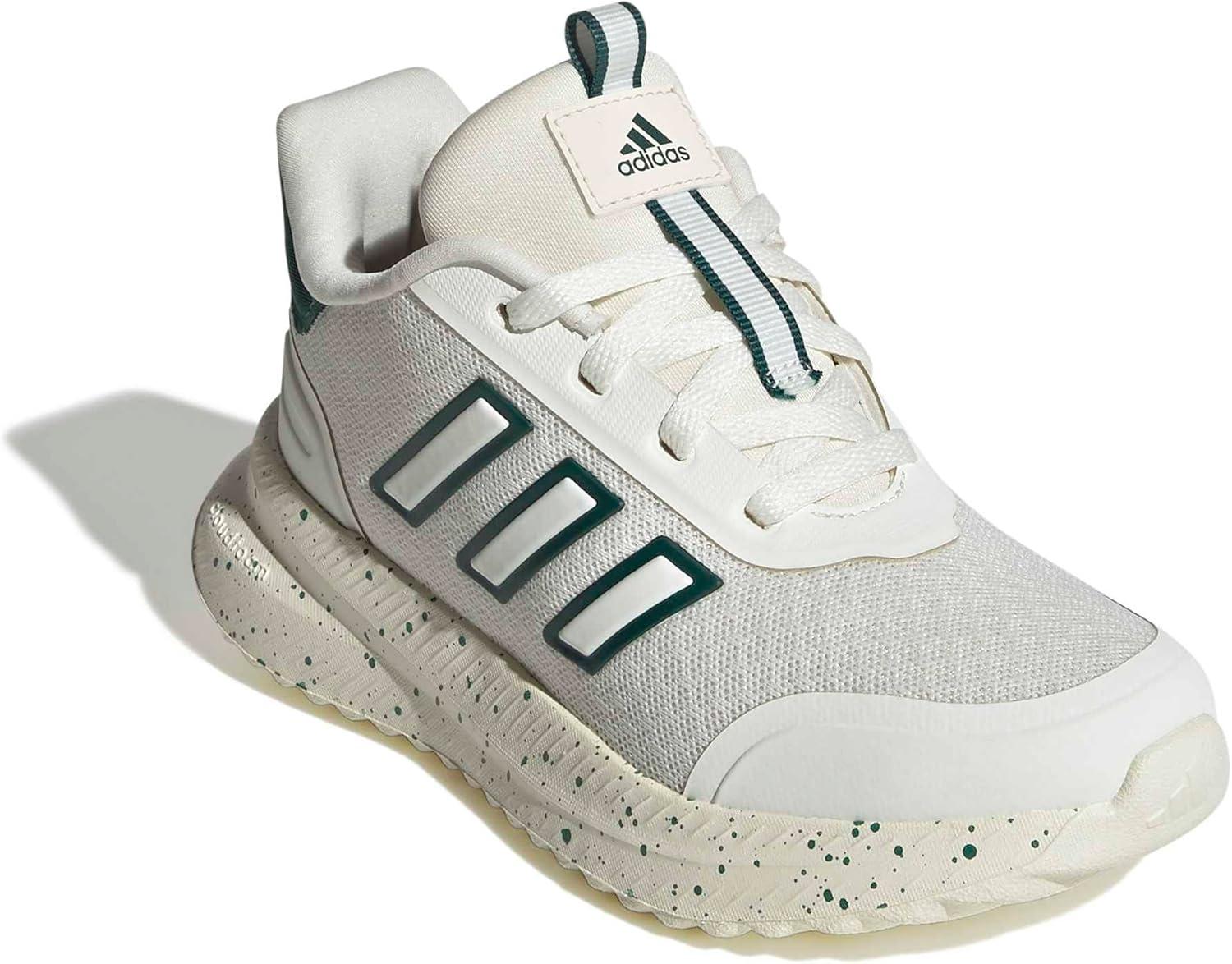 imageadidas Kids XPLR Path Elastic Lace ampamp Strap ShoesOff WhiteCollegiate GreenCollegiate Green