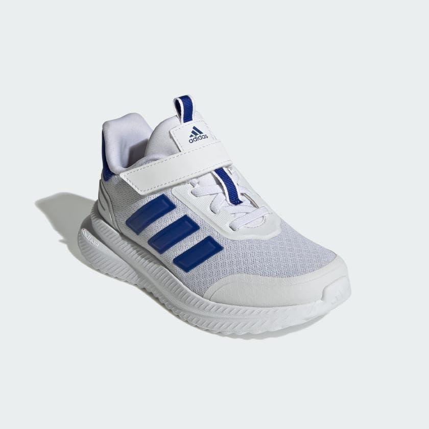 imageadidas Kids XPLR Path Elastic Lace ampamp Strap ShoesWhiteSemi Lucid BlueGrey
