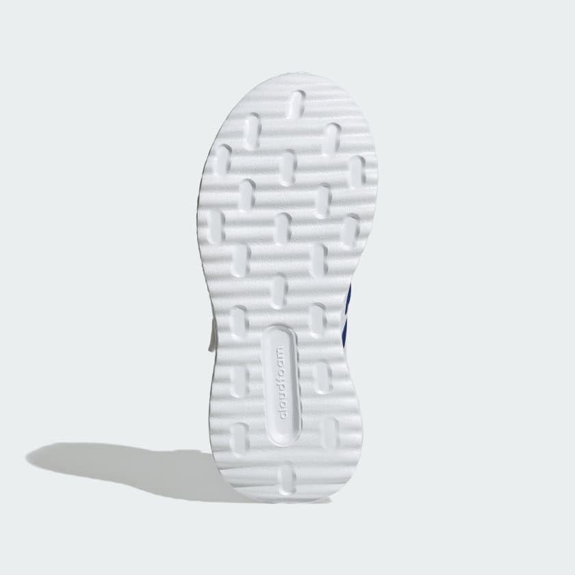 imageadidas Kids XPLR Path Elastic Lace ampamp Strap ShoesWhiteSemi Lucid BlueGrey