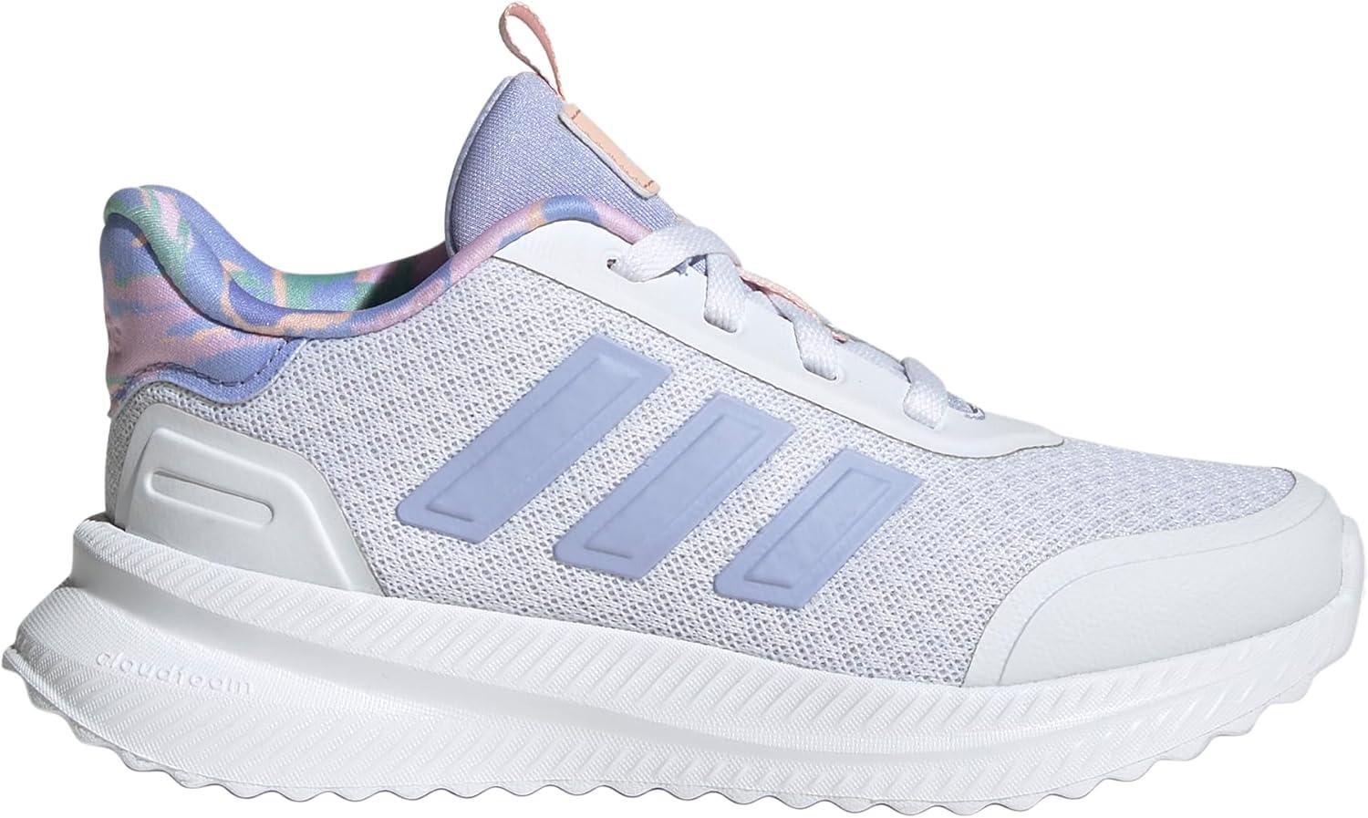 imageadidas Kids XPLR Path Elastic Lace ampamp Strap ShoesWhiteViolet ToneClear Pink