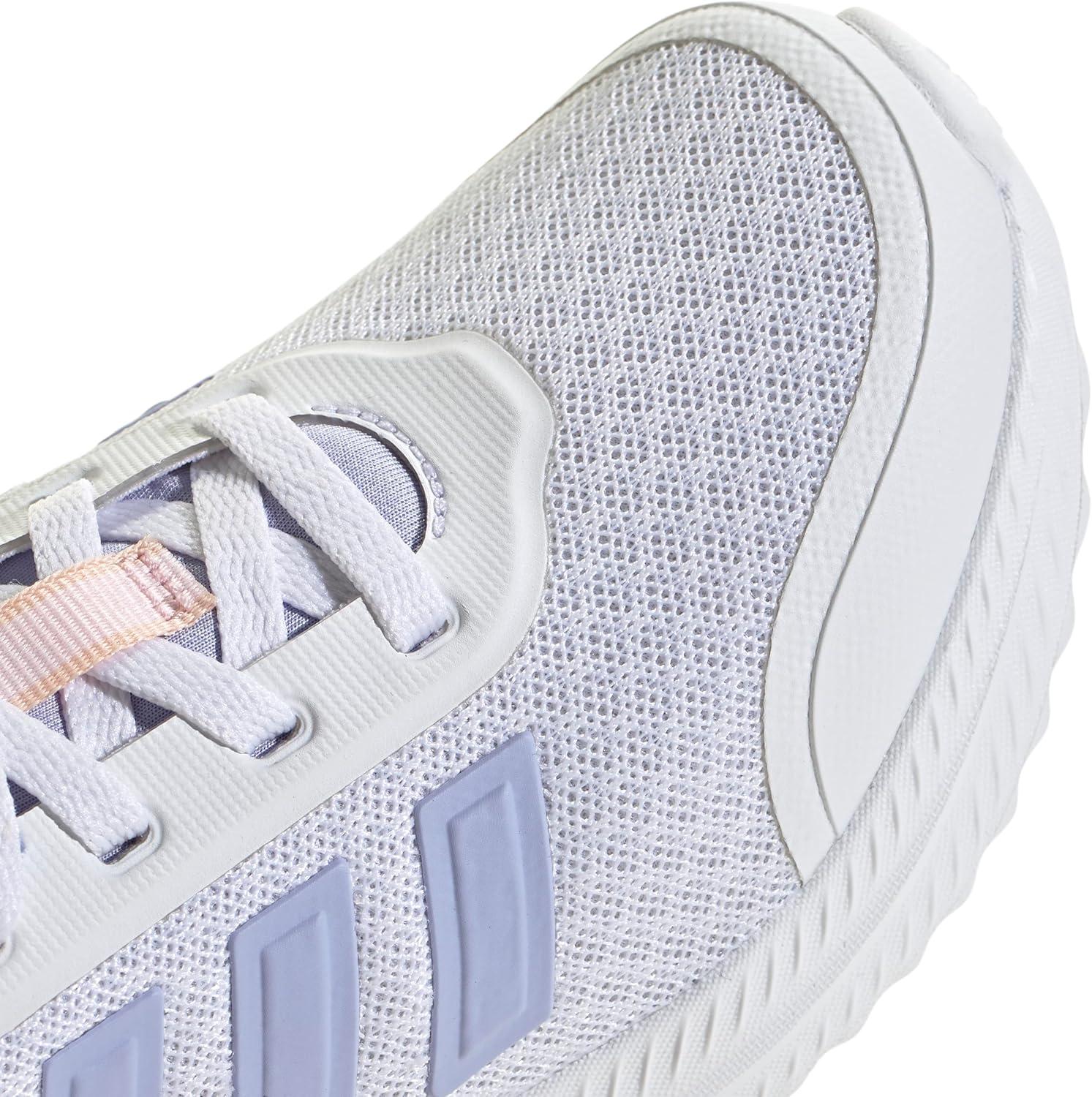 imageadidas Kids XPLR Path Elastic Lace ampamp Strap ShoesWhiteViolet ToneClear Pink