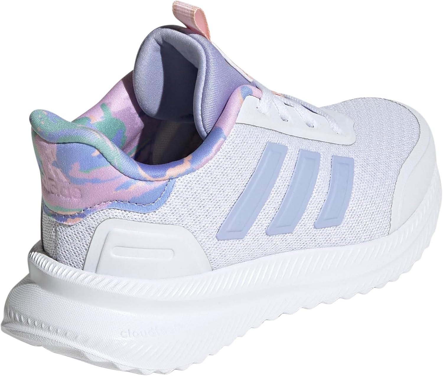 imageadidas Kids XPLR Path Elastic Lace ampamp Strap ShoesWhiteViolet ToneClear Pink