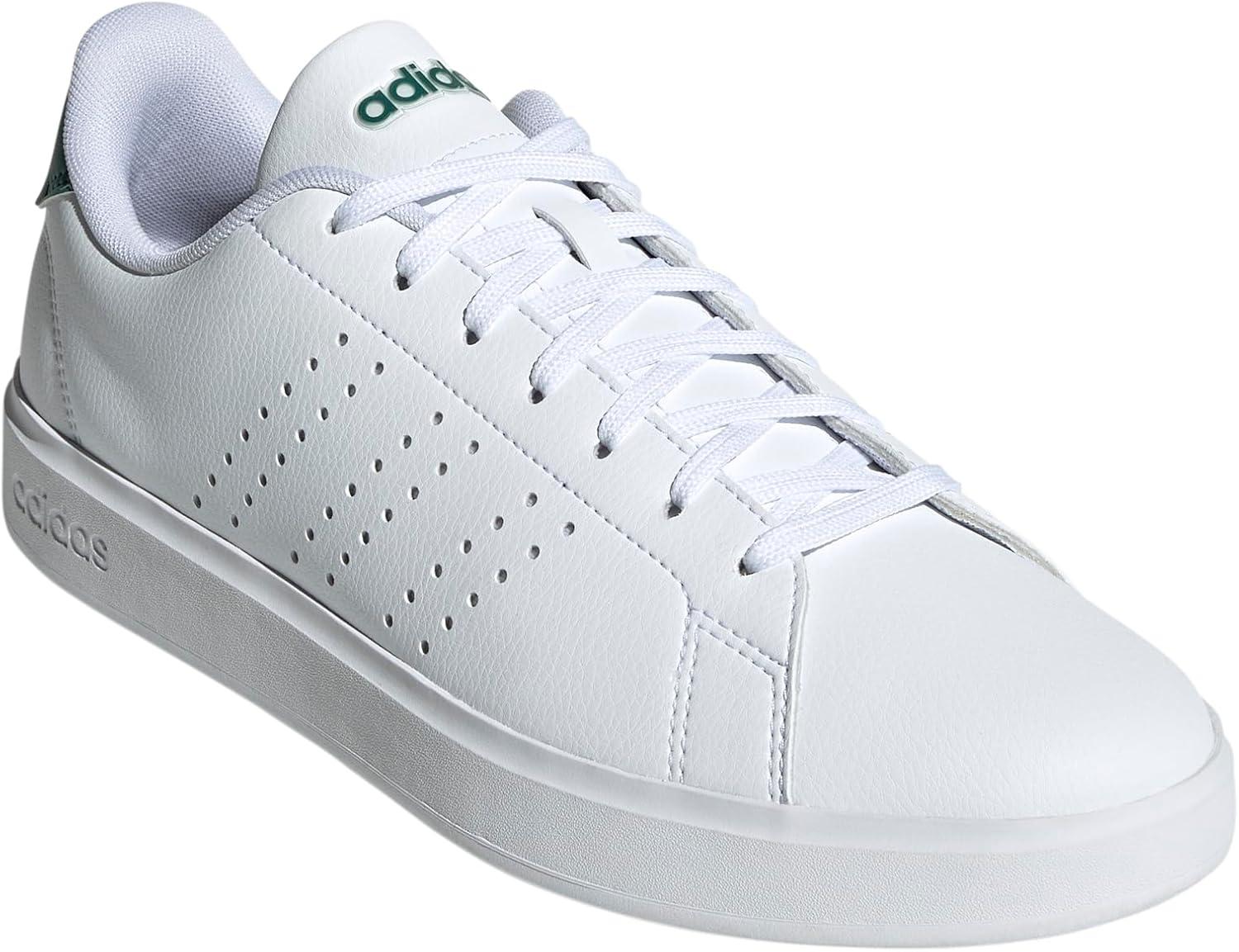 imageadidas Mens Advantage 20 Tennis ShoesWhiteBlackCollegiate Green