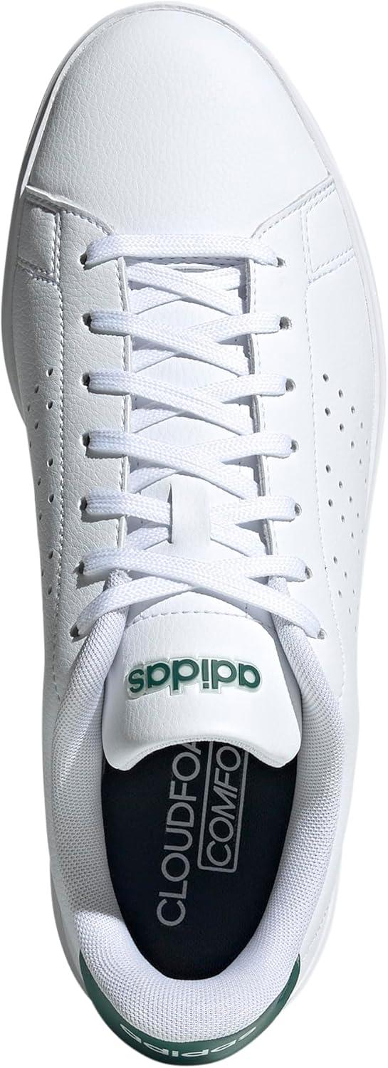 imageadidas Mens Advantage 20 Tennis ShoesWhiteBlackCollegiate Green