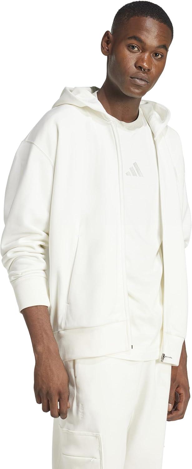 imageadidas Mens All Szn Fleece FullZip Hoodie SweatshirtOffwhite