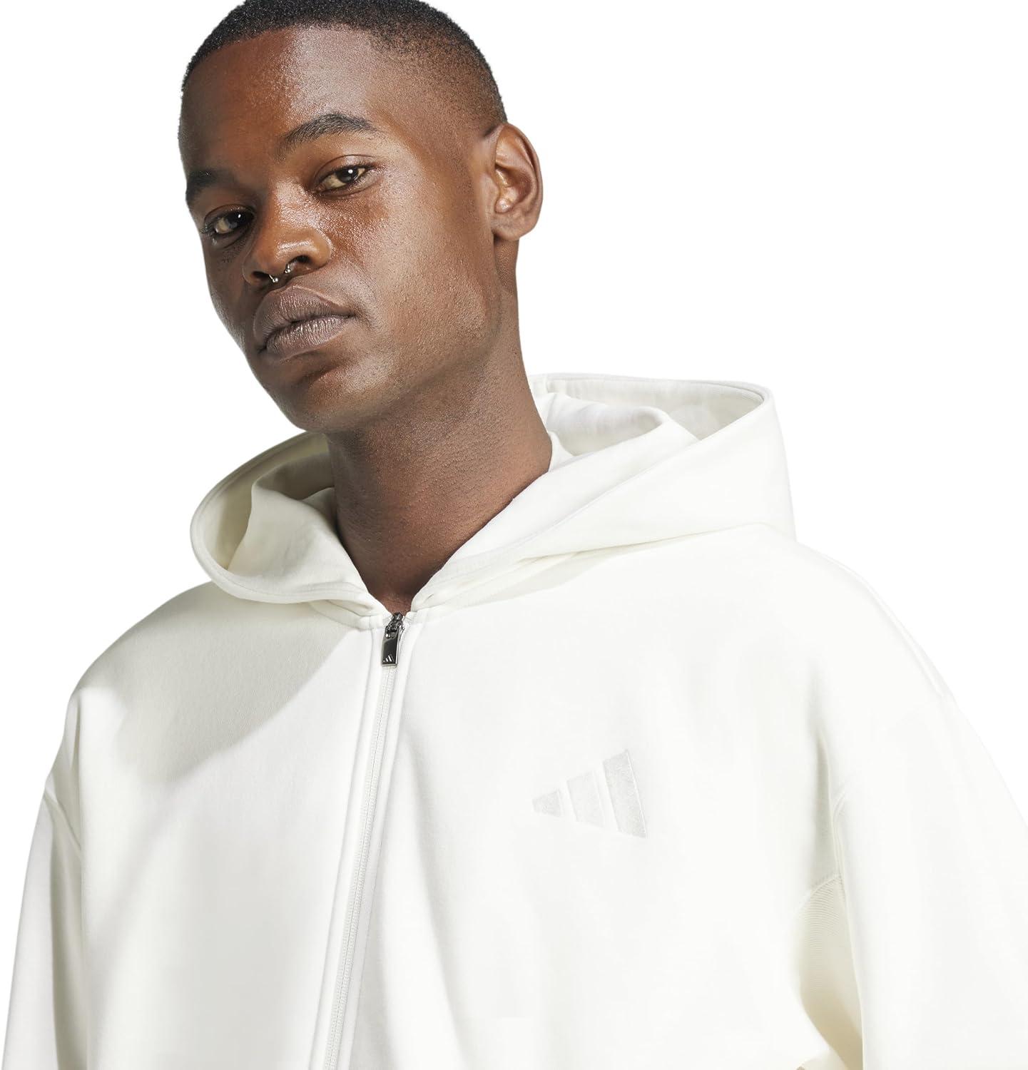 imageadidas Mens All Szn Fleece FullZip Hoodie SweatshirtOffwhite