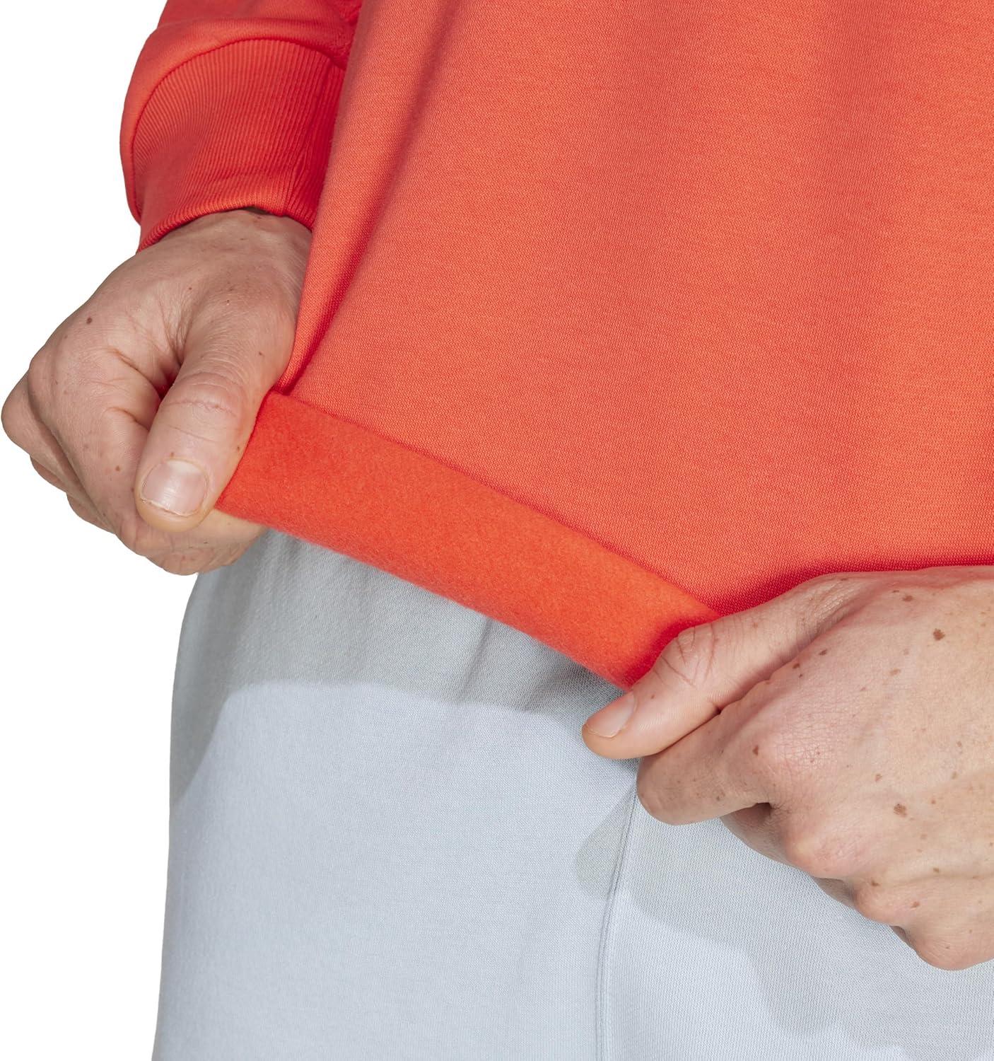 imageadidas Mens All Szn Fleece QuarterZip Crewneck SwearshirtBright Red