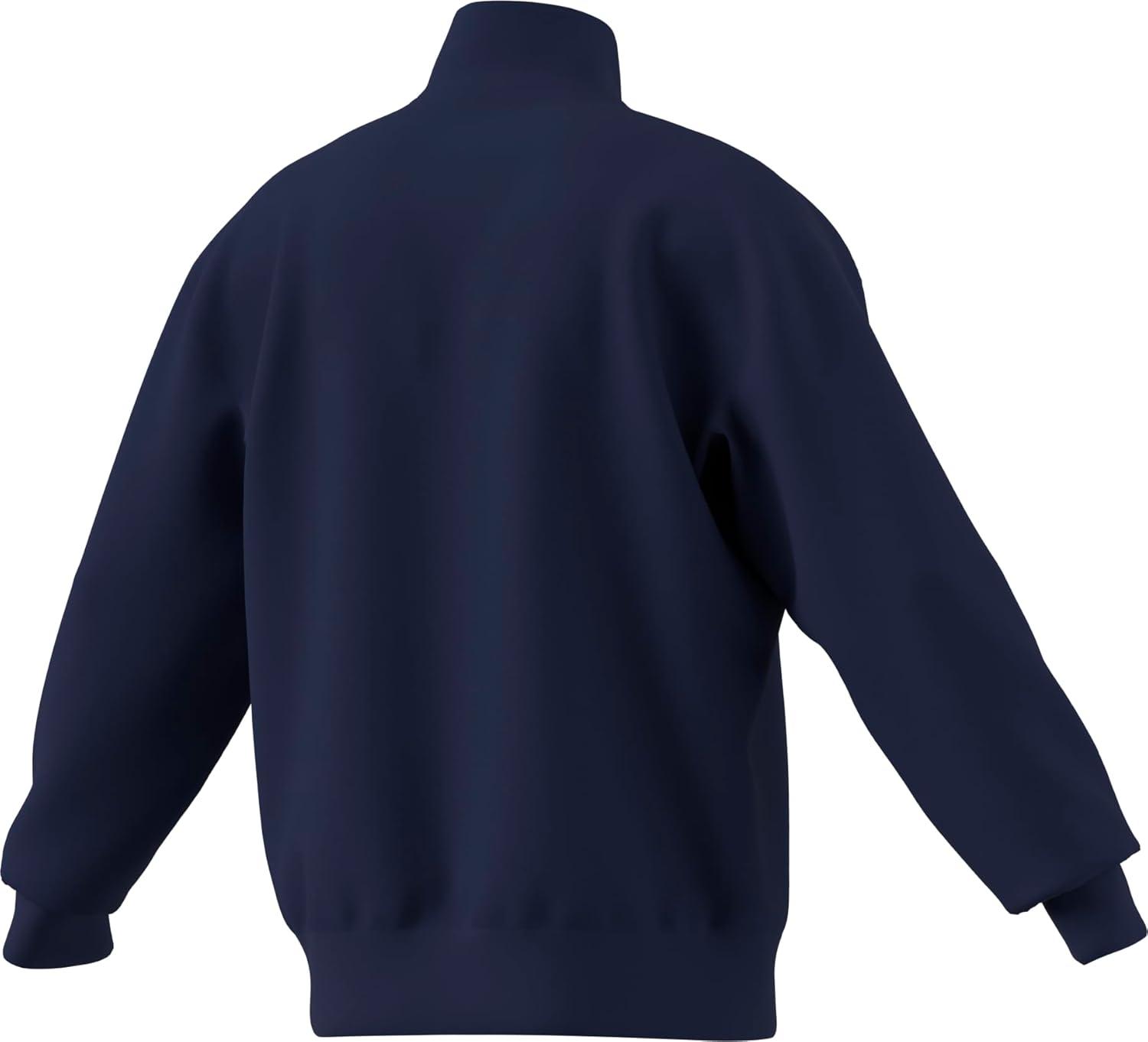 imageadidas Mens All Szn Fleece QuarterZip Crewneck SwearshirtDark Blue