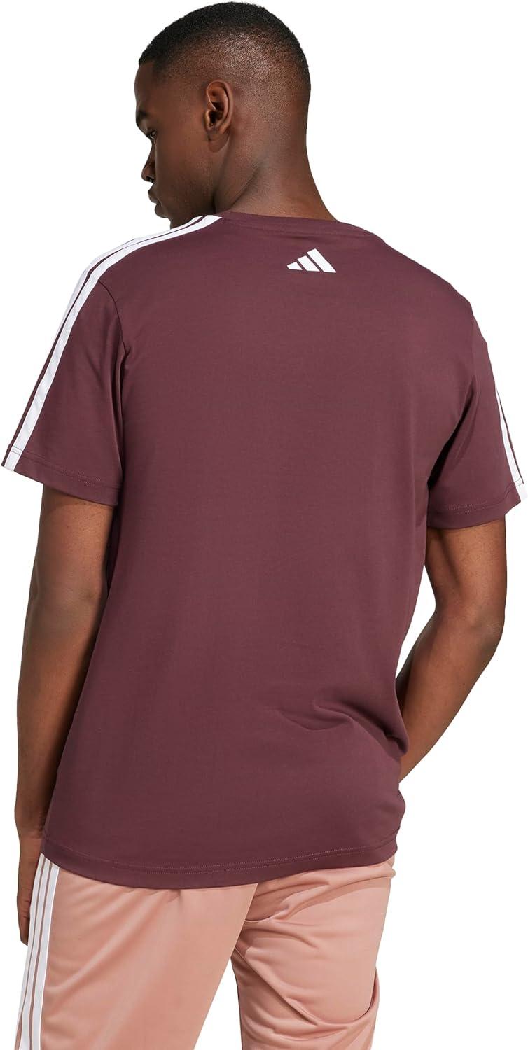 imageadidas Mens Codes Collegiate Linear Graphic TShirtAurora Ruby