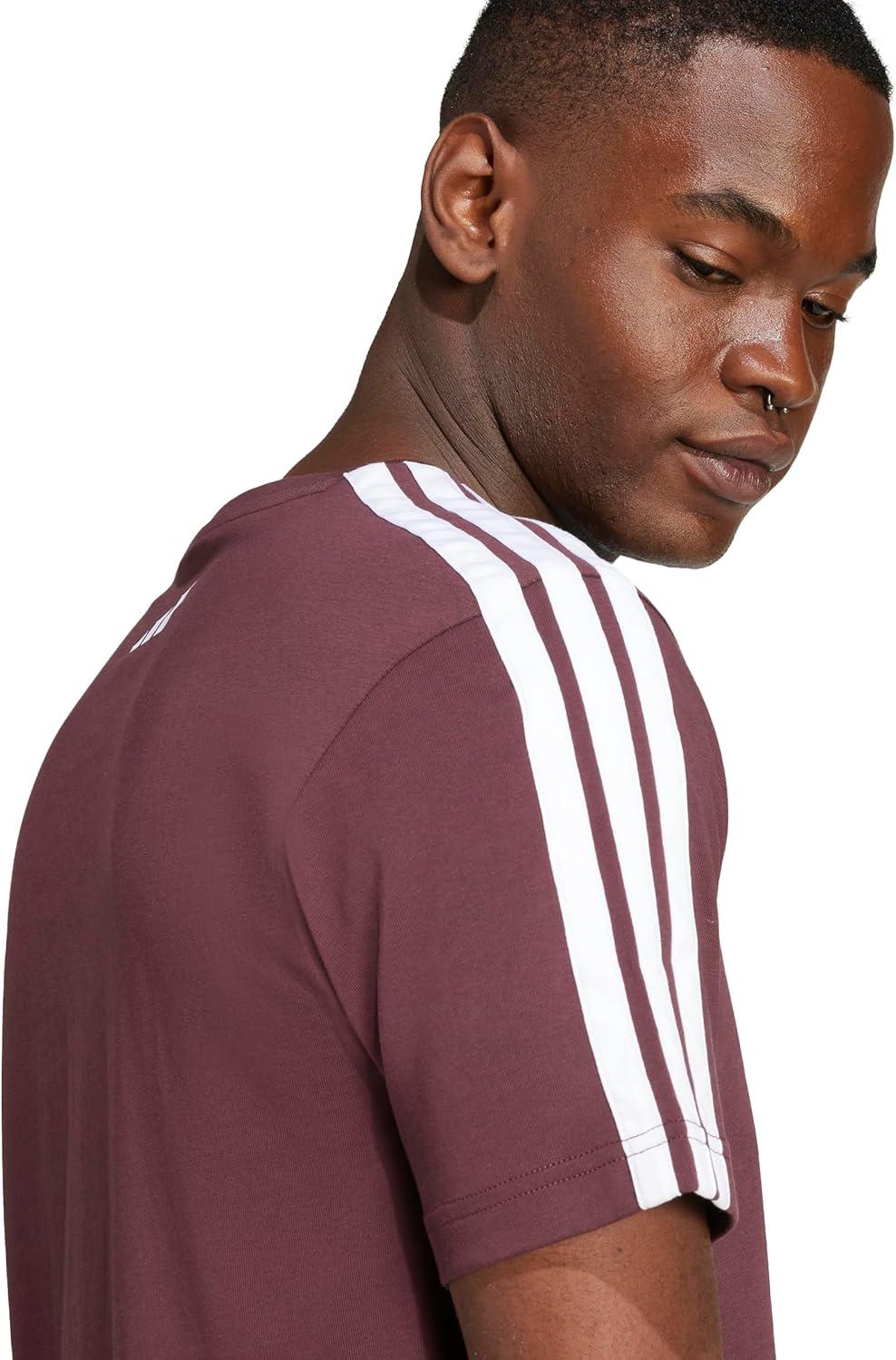 imageadidas Mens Codes Collegiate Linear Graphic TShirtAurora Ruby