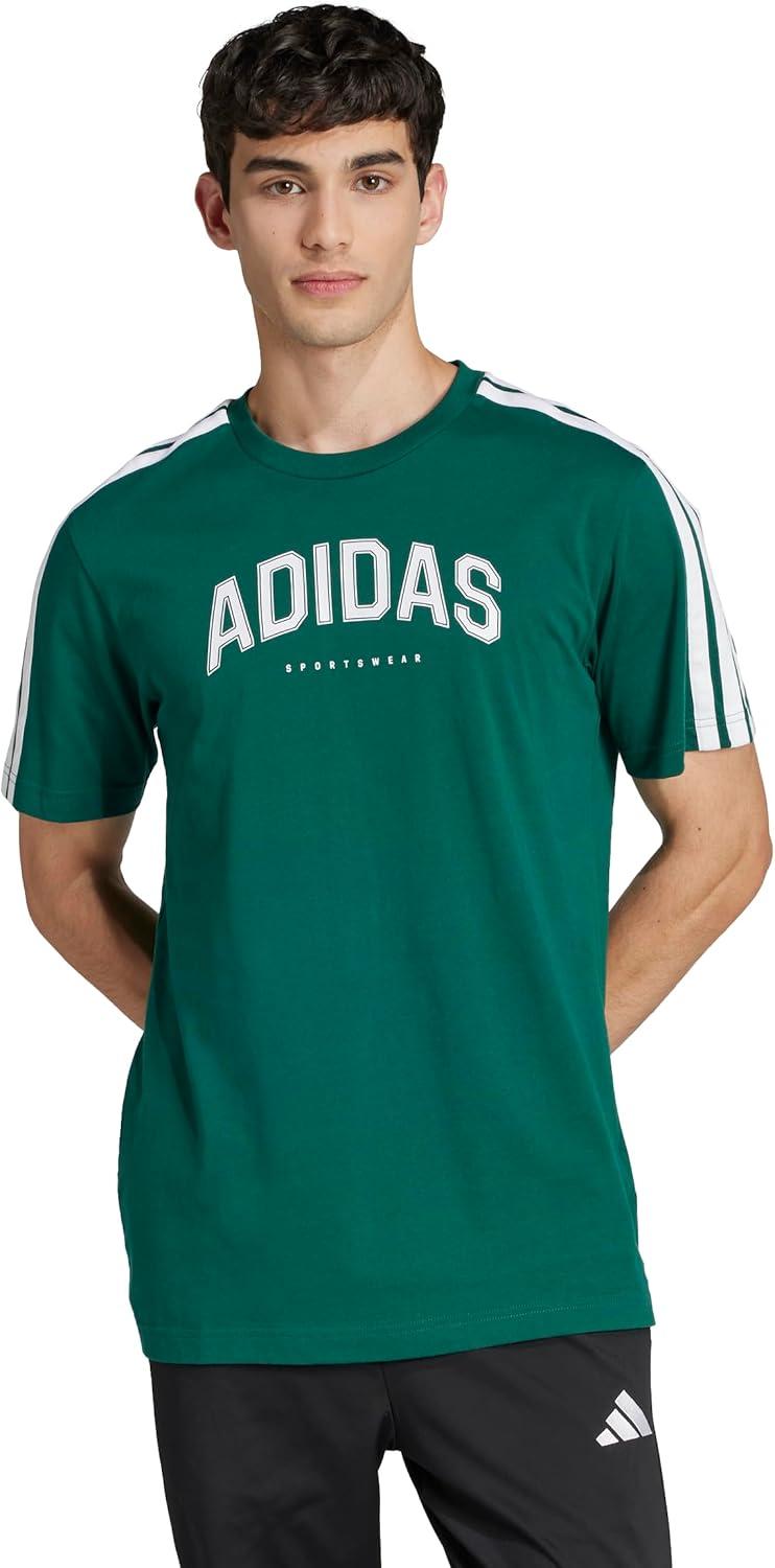 imageadidas Mens Codes Collegiate Linear Graphic TShirtCollegiate Green