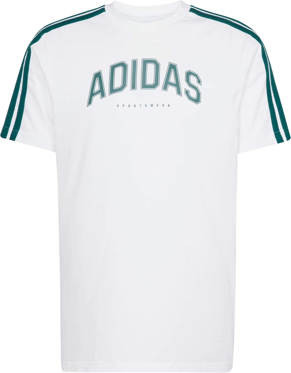 imageadidas Mens Codes Collegiate Linear Graphic TShirtWhite