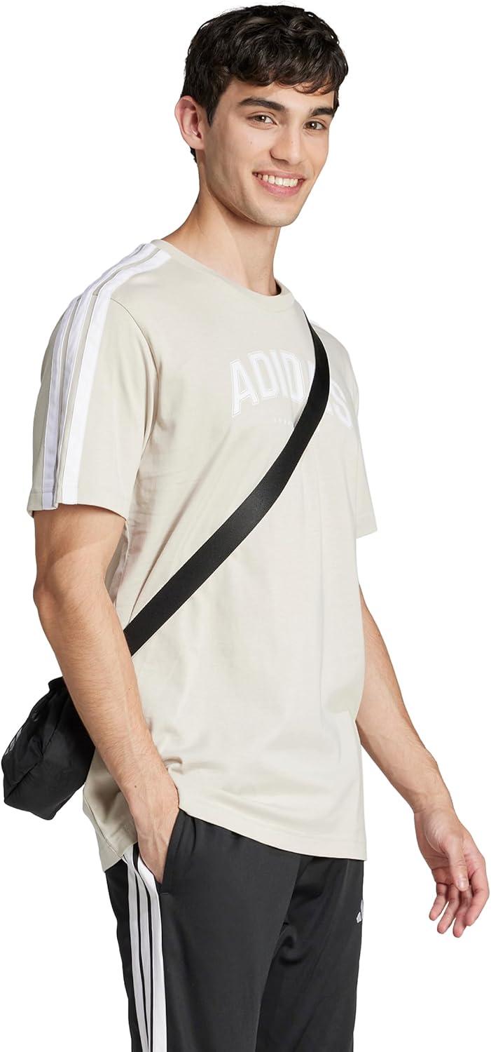imageadidas Mens Codes Collegiate Linear Graphic TShirtWonder Alumina