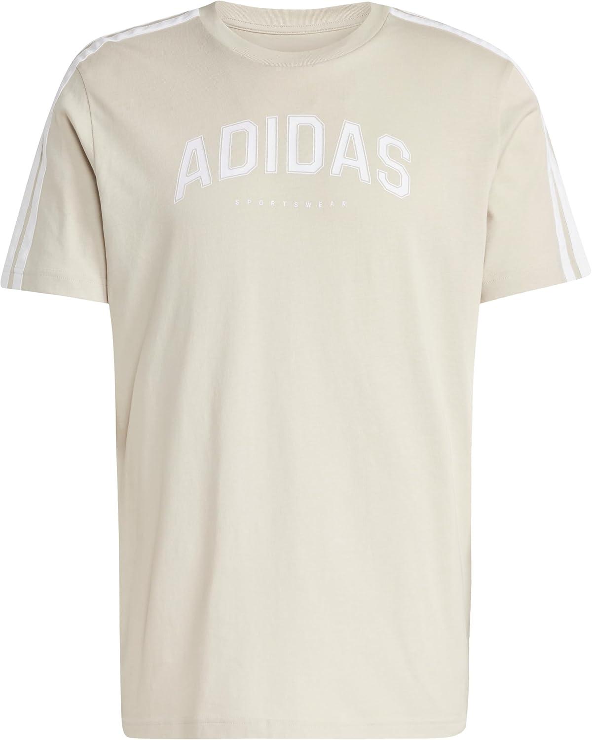 imageadidas Mens Codes Collegiate Linear Graphic TShirtWonder Alumina