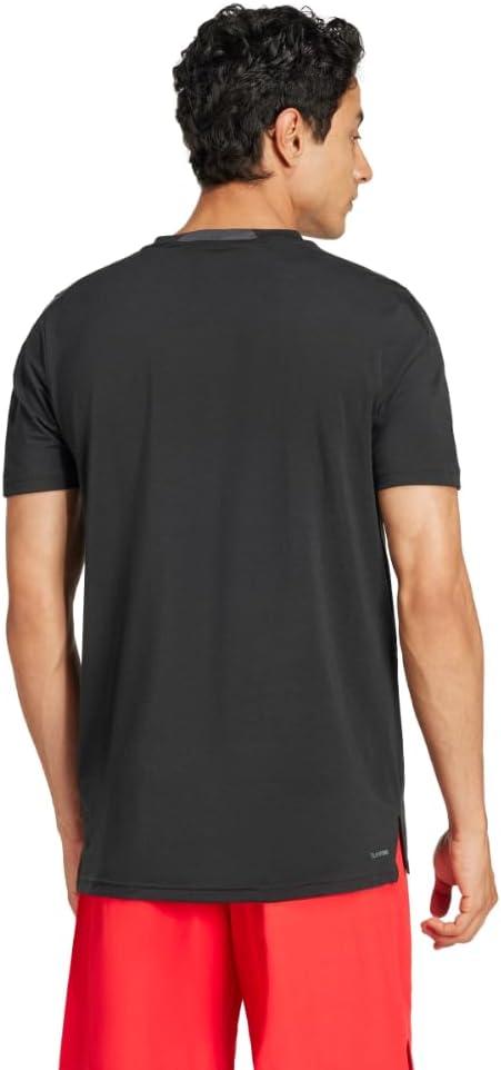 imageadidas Mens Designed for Training 3Stripes TShirtBlack