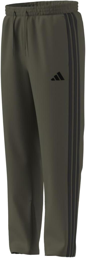 imageadidas Mens Essentials 3Stripes Open Hem Stanford PantsOlive Strata  Black