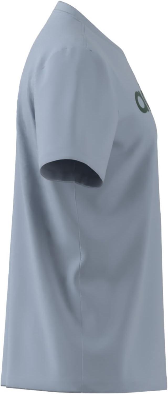 imageadidas Mens Essentials Single Jersey Linear Embroidered Logo TShirtWonder Blue