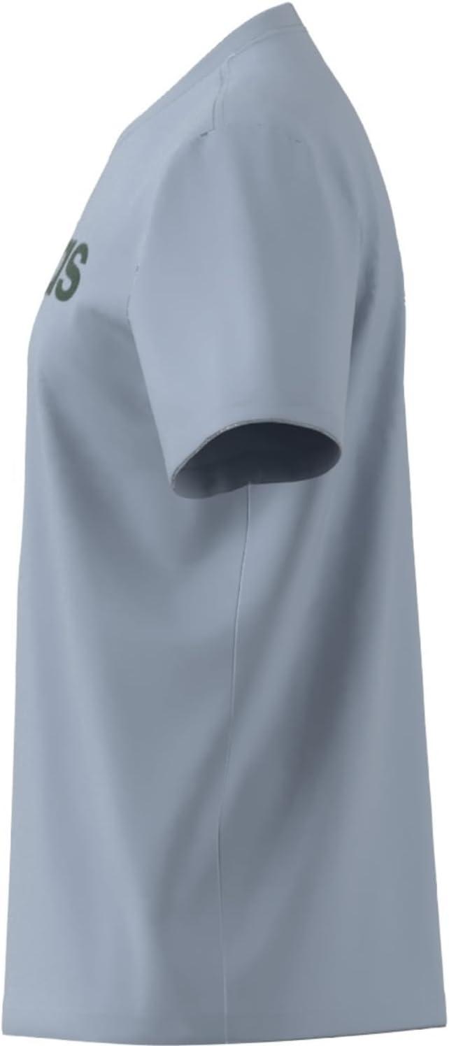 imageadidas Mens Essentials Single Jersey Linear Embroidered Logo TShirtWonder Blue