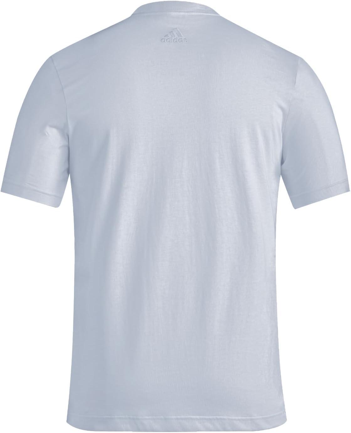 imageadidas Mens Essentials Single Jersey Linear Embroidered Logo TShirtWonder Blue