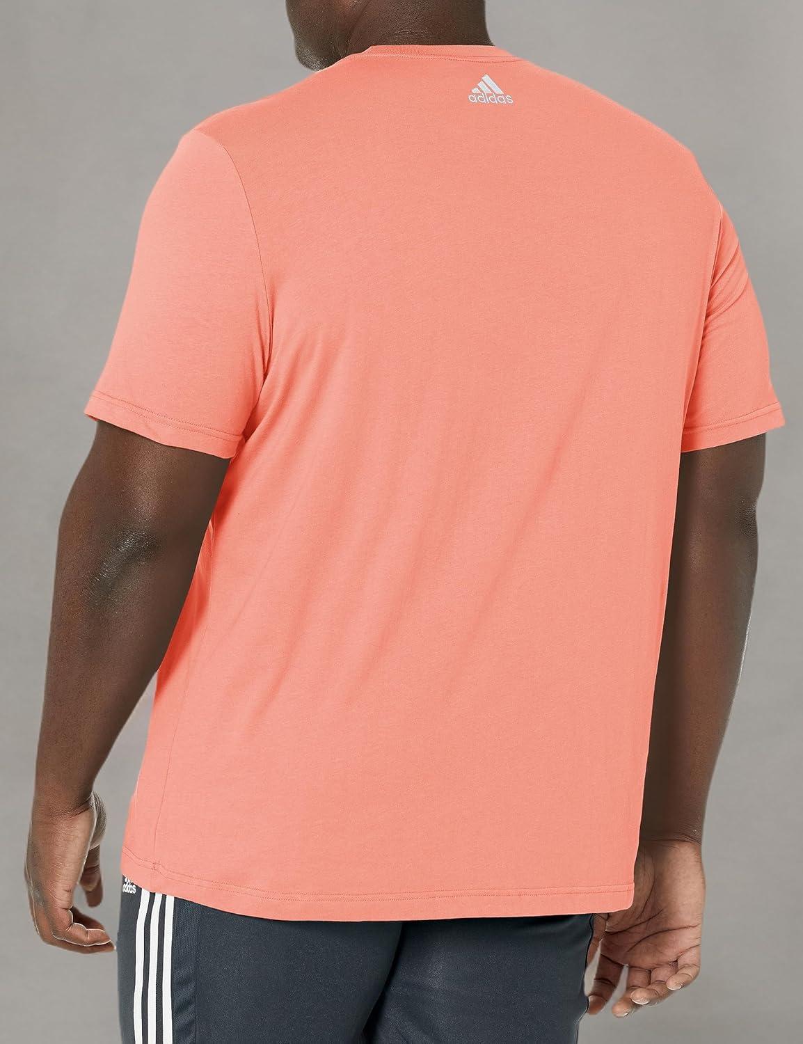 imageadidas Mens Essentials Single Jersey Linear Embroidered Logo TShirtWonder Clay