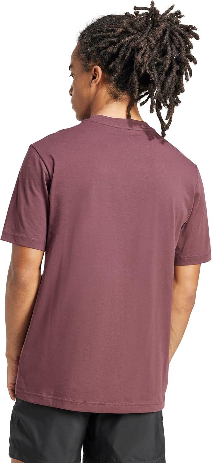 imageadidas Mens Essentials Small Logo Single Jersey TShirtAurora RubyWhite