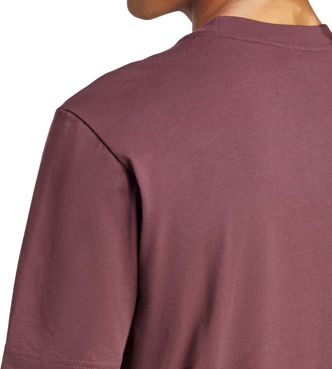 imageadidas Mens Essentials Small Logo Single Jersey TShirtAurora RubyWhite