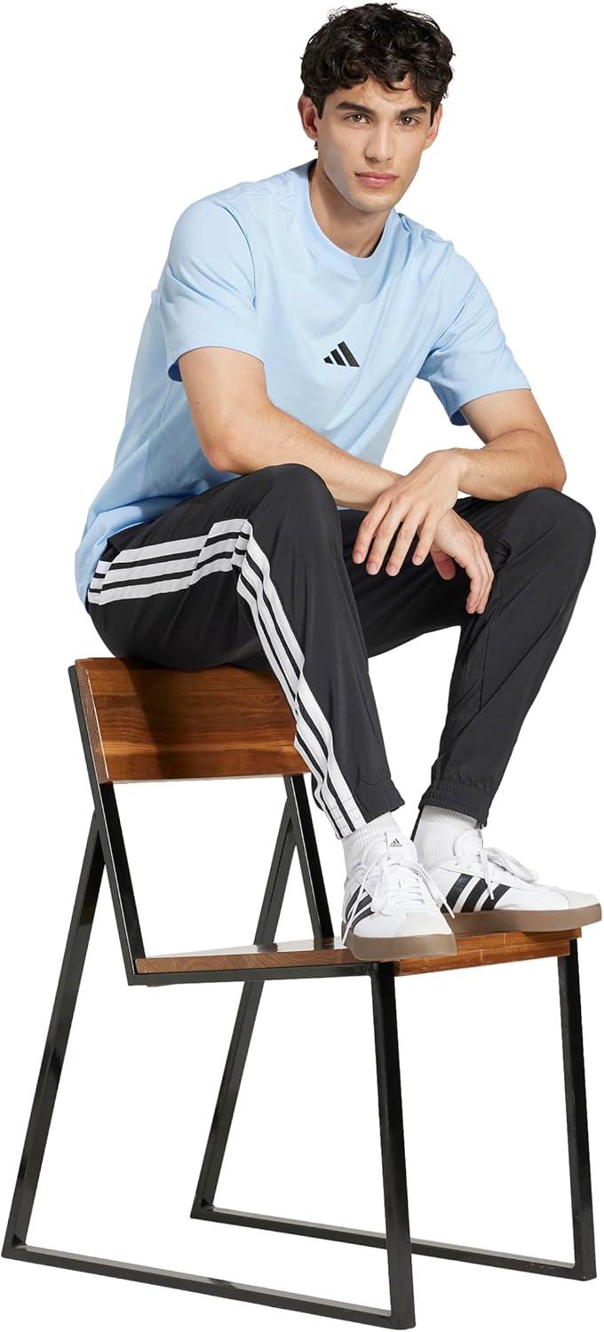 imageadidas Mens Essentials Small Logo Single Jersey TShirtBlueBlack