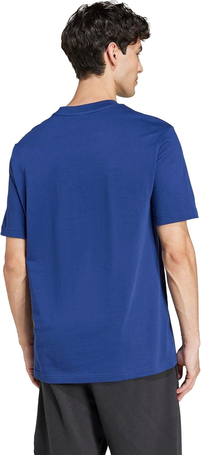 imageadidas Mens Essentials Small Logo Single Jersey TShirtDark BlueWhite