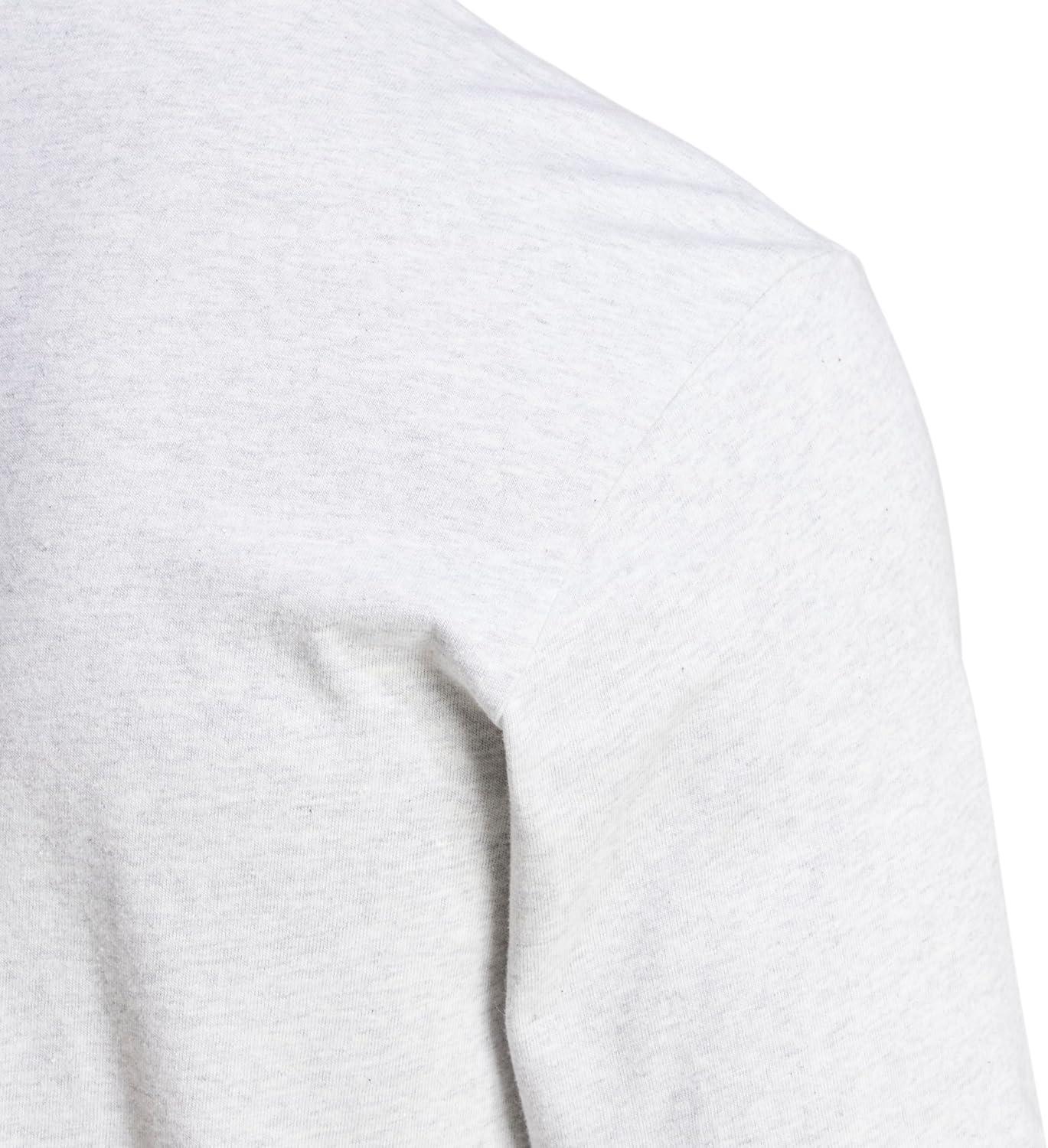 imageadidas Mens Essentials Small Logo Single Jersey TShirtLight Grey HeatherBlack