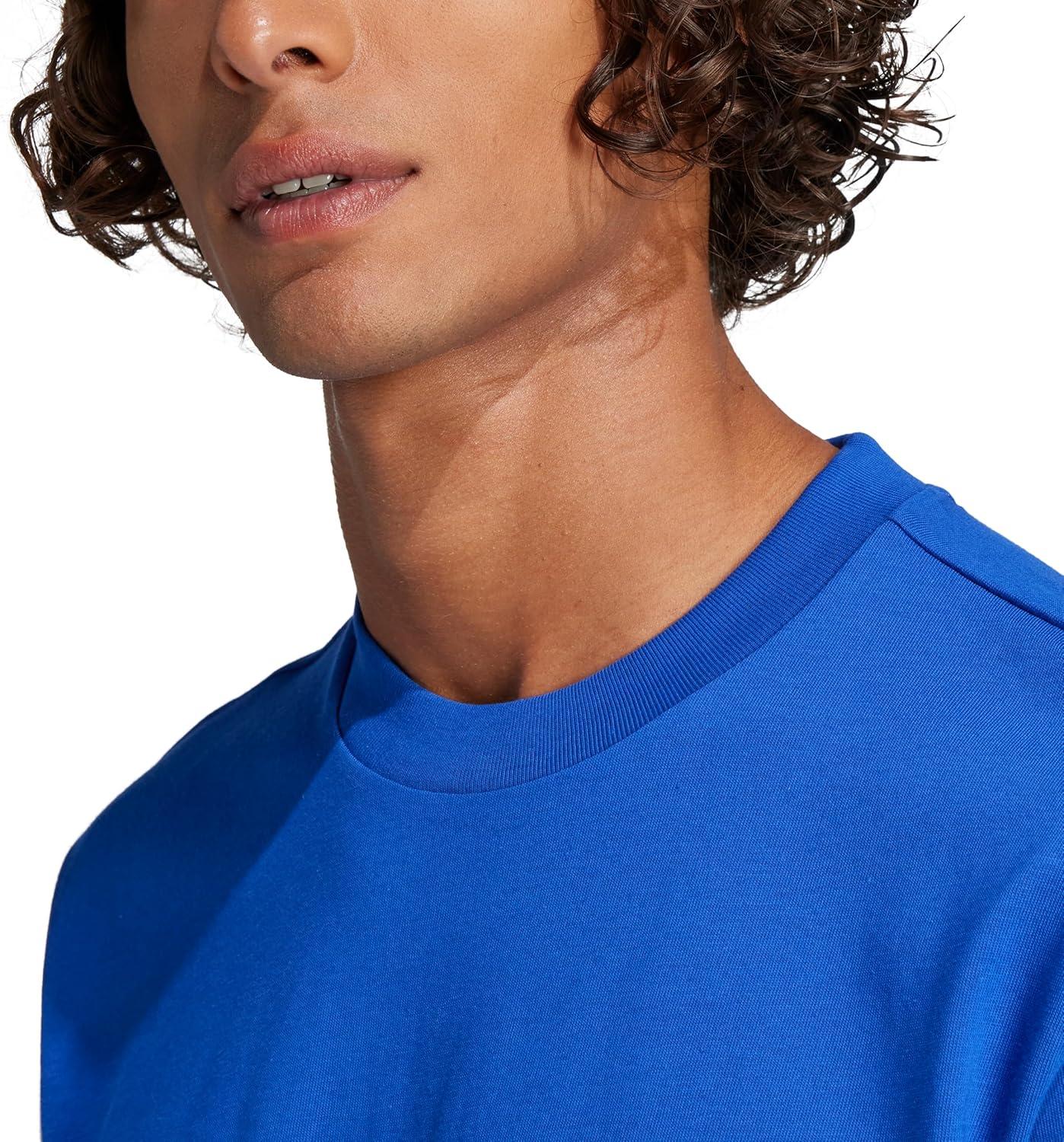 imageadidas Mens Essentials Small Logo Single Jersey TShirtTeam Royal BlueBlack