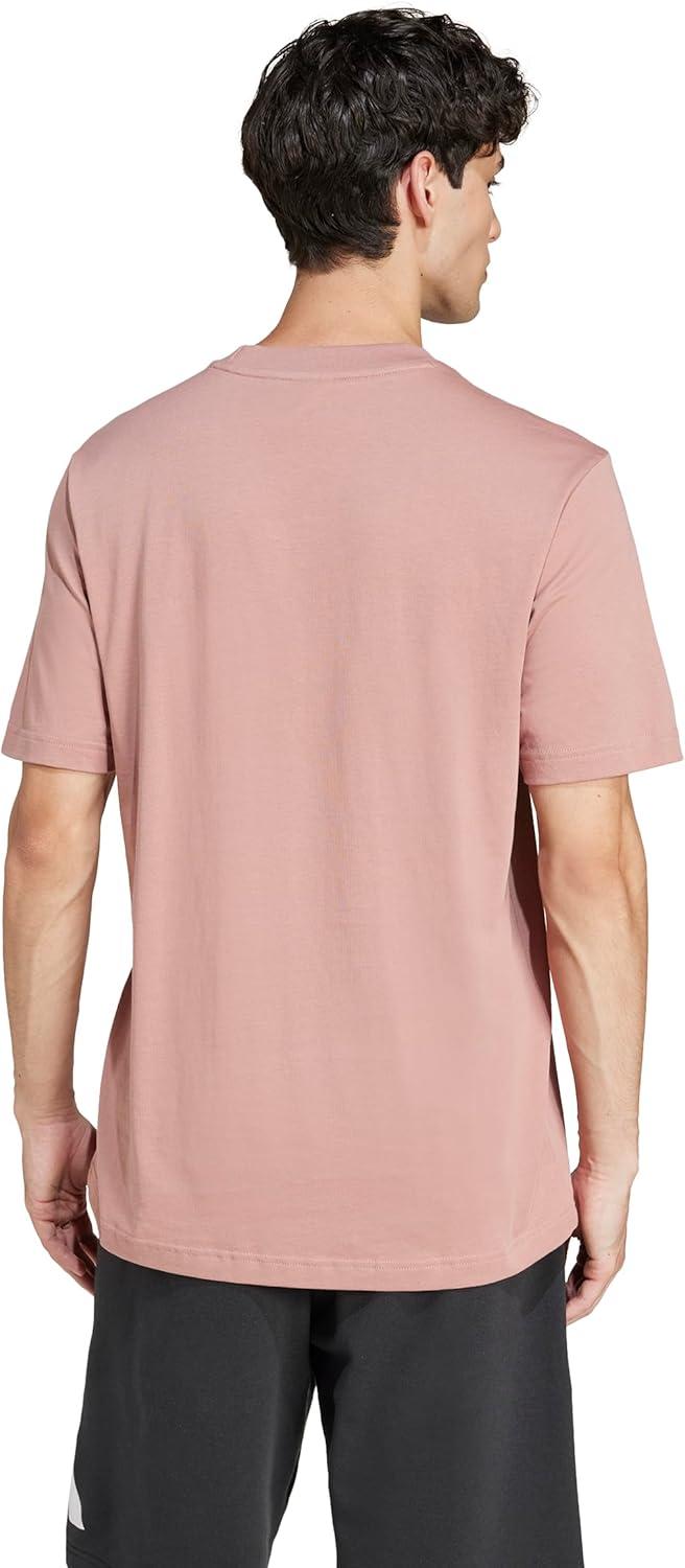 imageadidas Mens Essentials Small Logo Single Jersey TShirtWarm ClayWhite