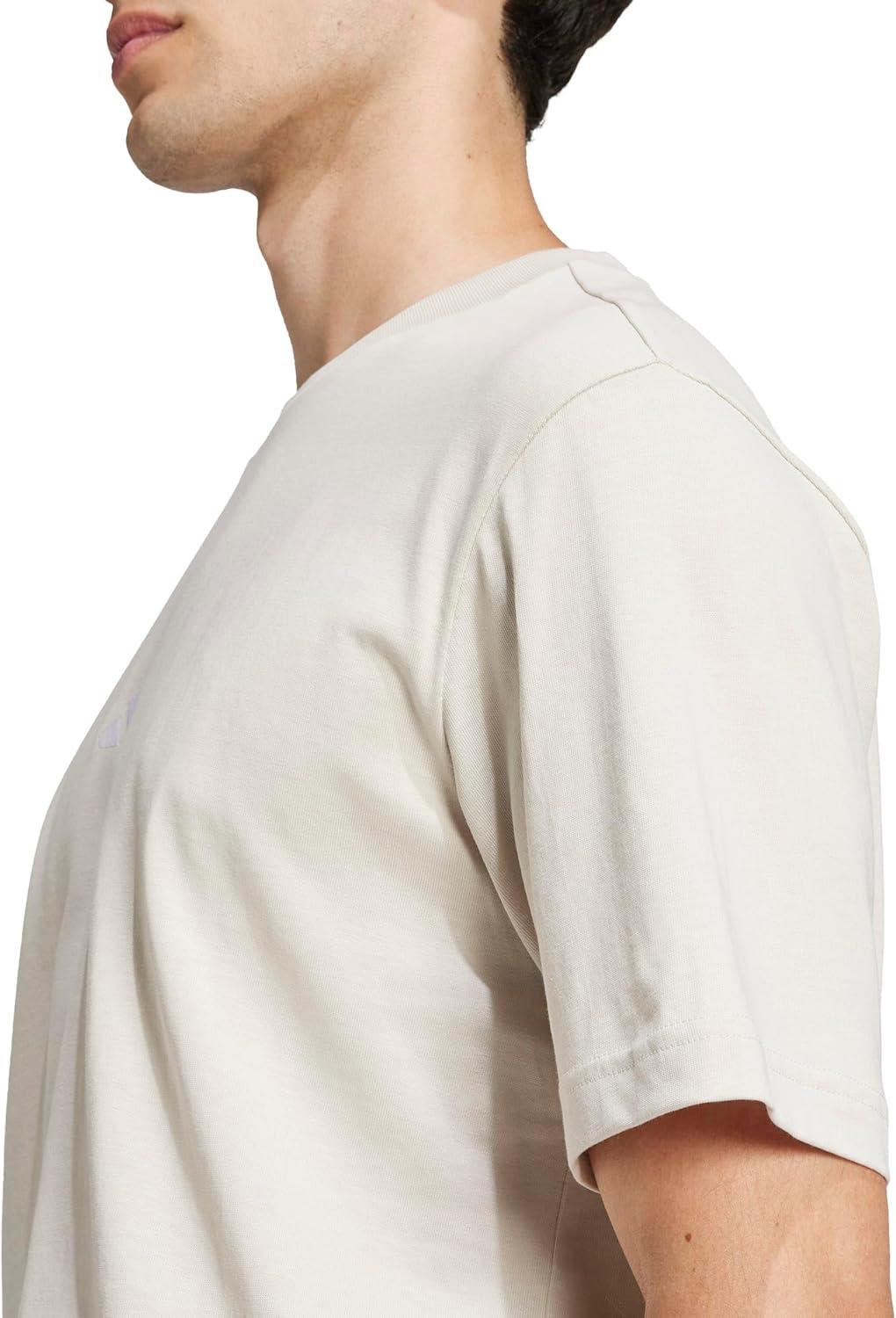 imageadidas Mens Essentials Small Logo Single Jersey TShirtWonder AluminaWhite